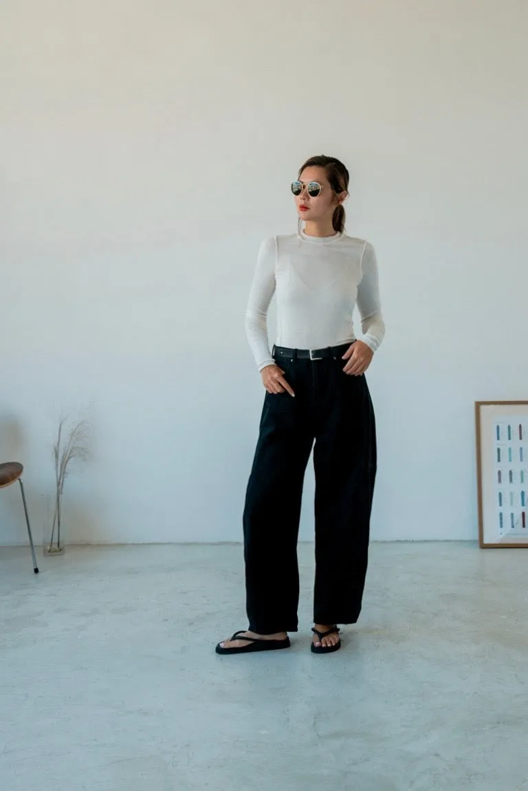 ( WHITE / CHARCOAL / BLACK ) CURVEY LONG SLEEVE