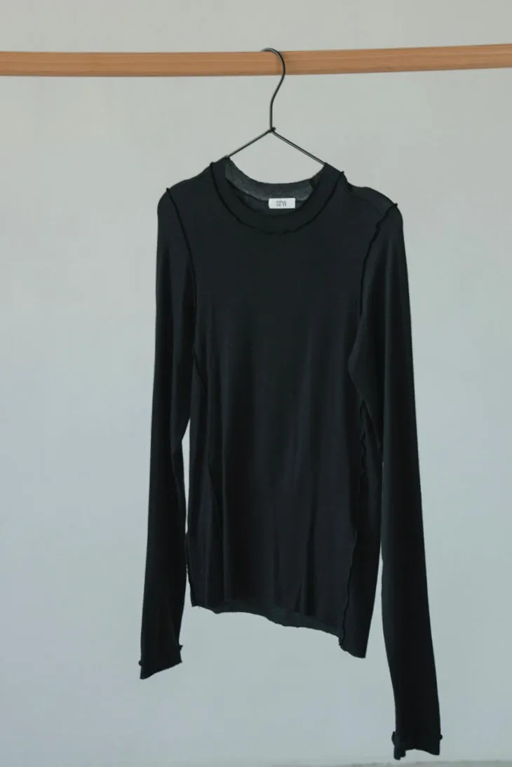 ( WHITE / CHARCOAL / BLACK ) CURVEY LONG SLEEVE