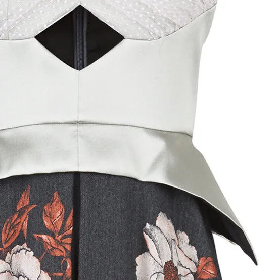180601D -Flower Hem Panel Dress