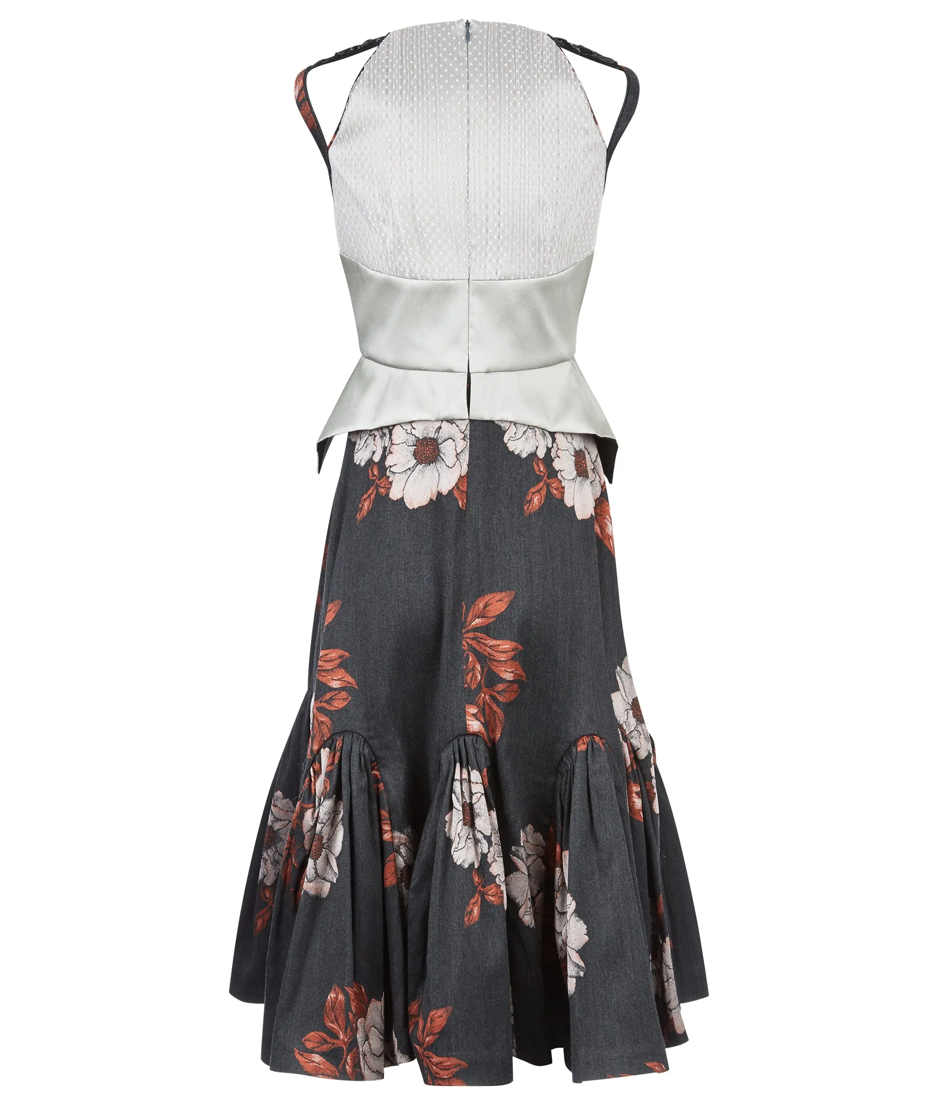180601D -Flower Hem Panel Dress