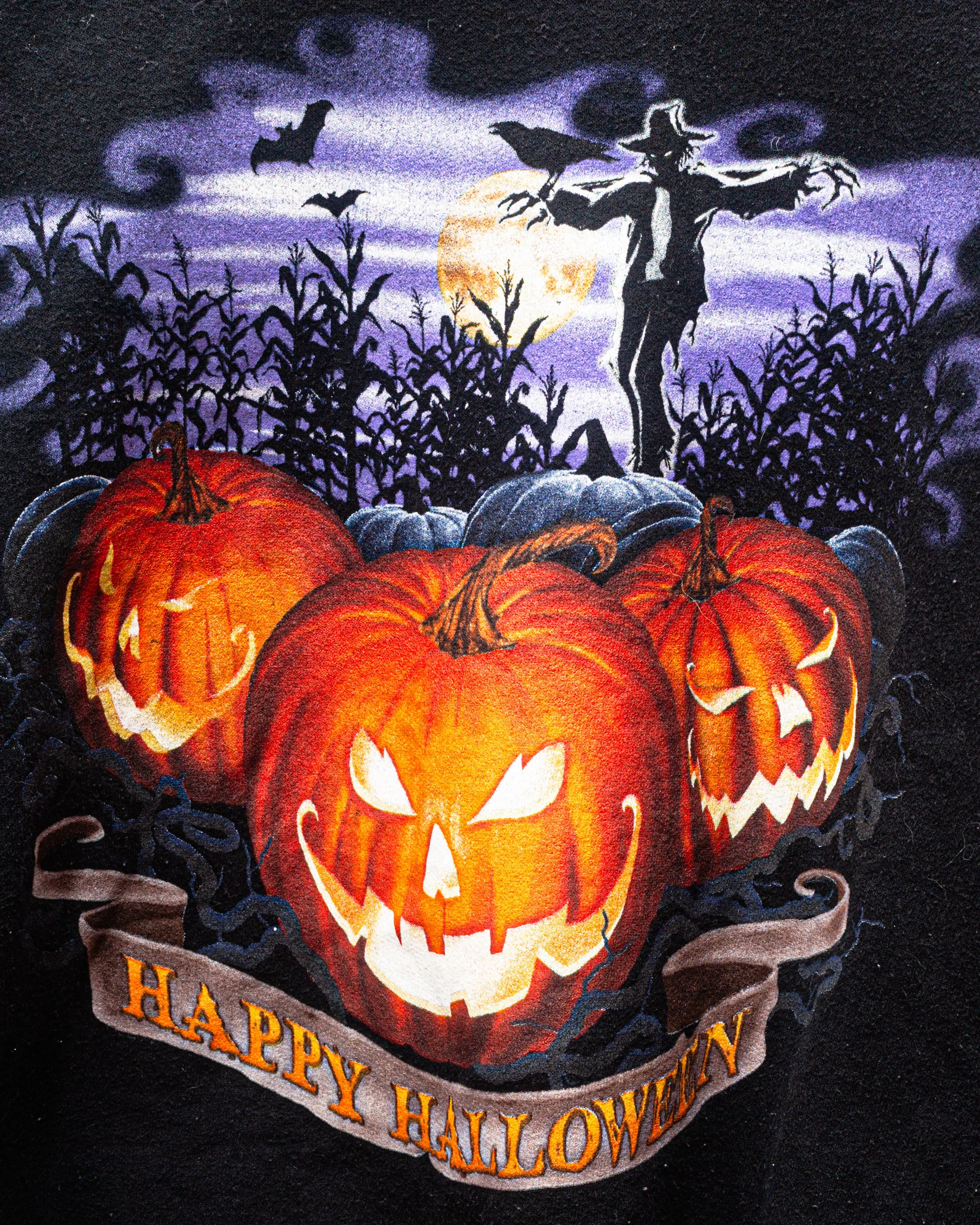 1990s Vintage Halloween Sweatshirt - Medium