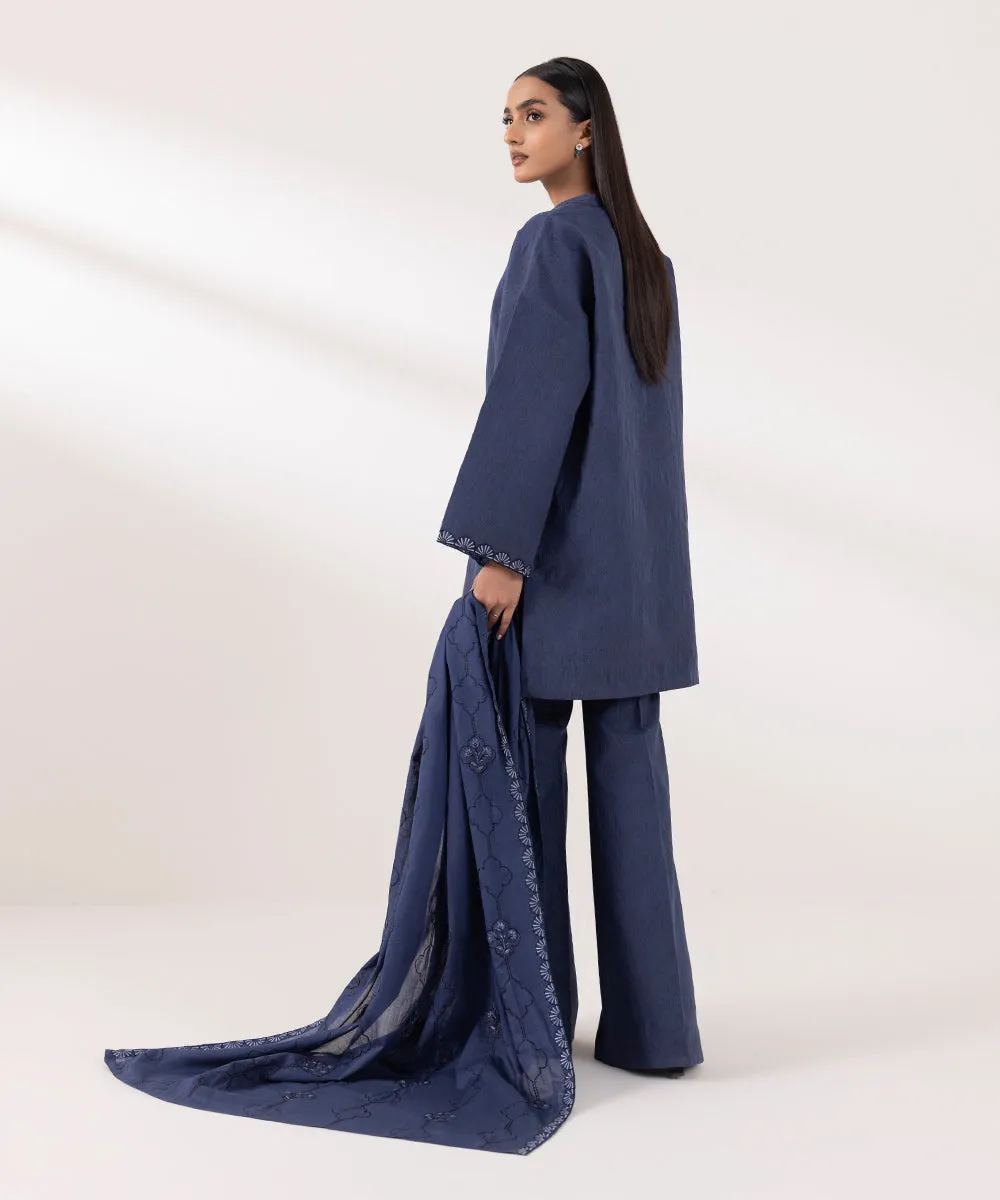 3 Piece - Embroidered Jacquard Suit
