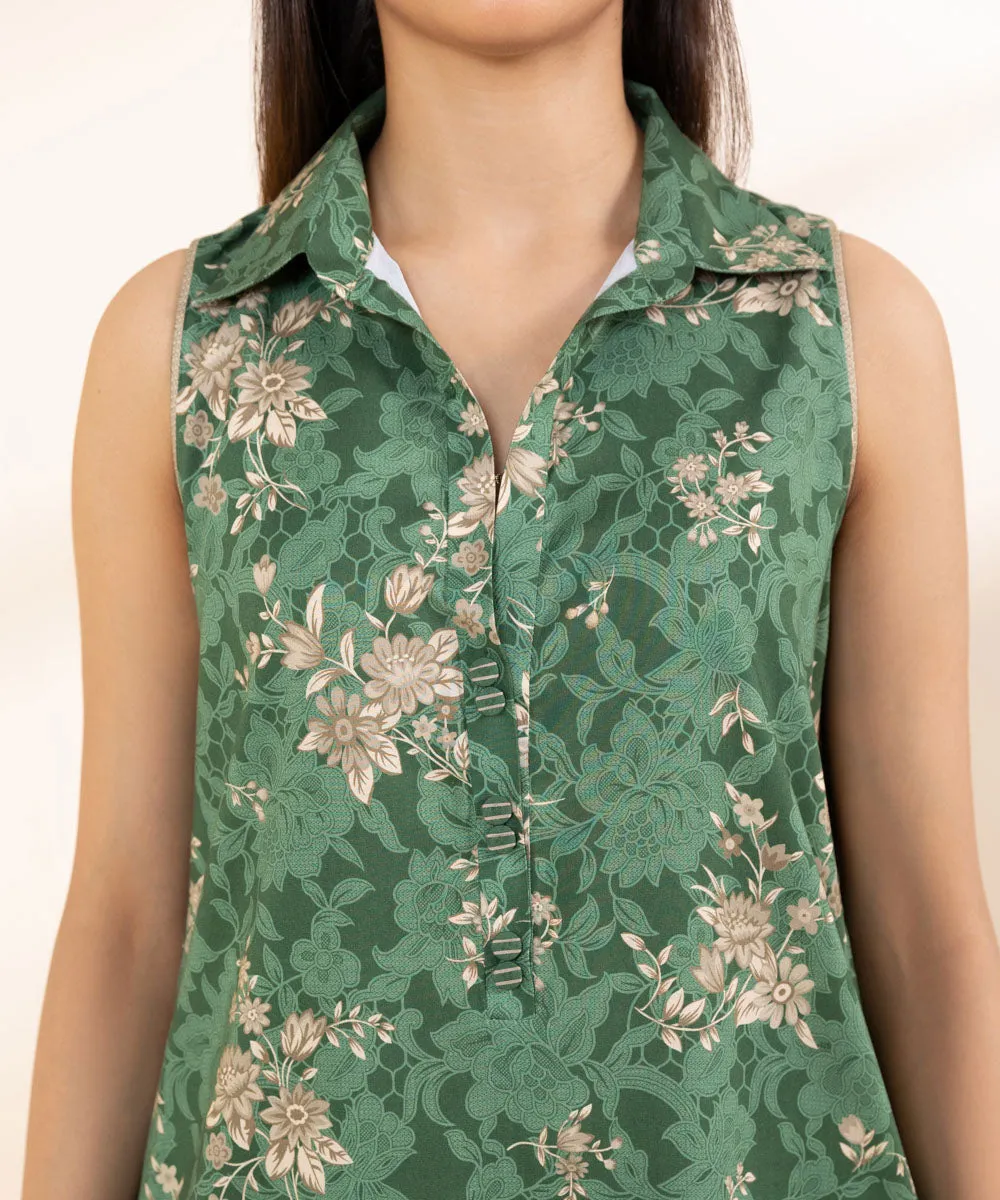 3 Piece - Embroidered Linen Suit