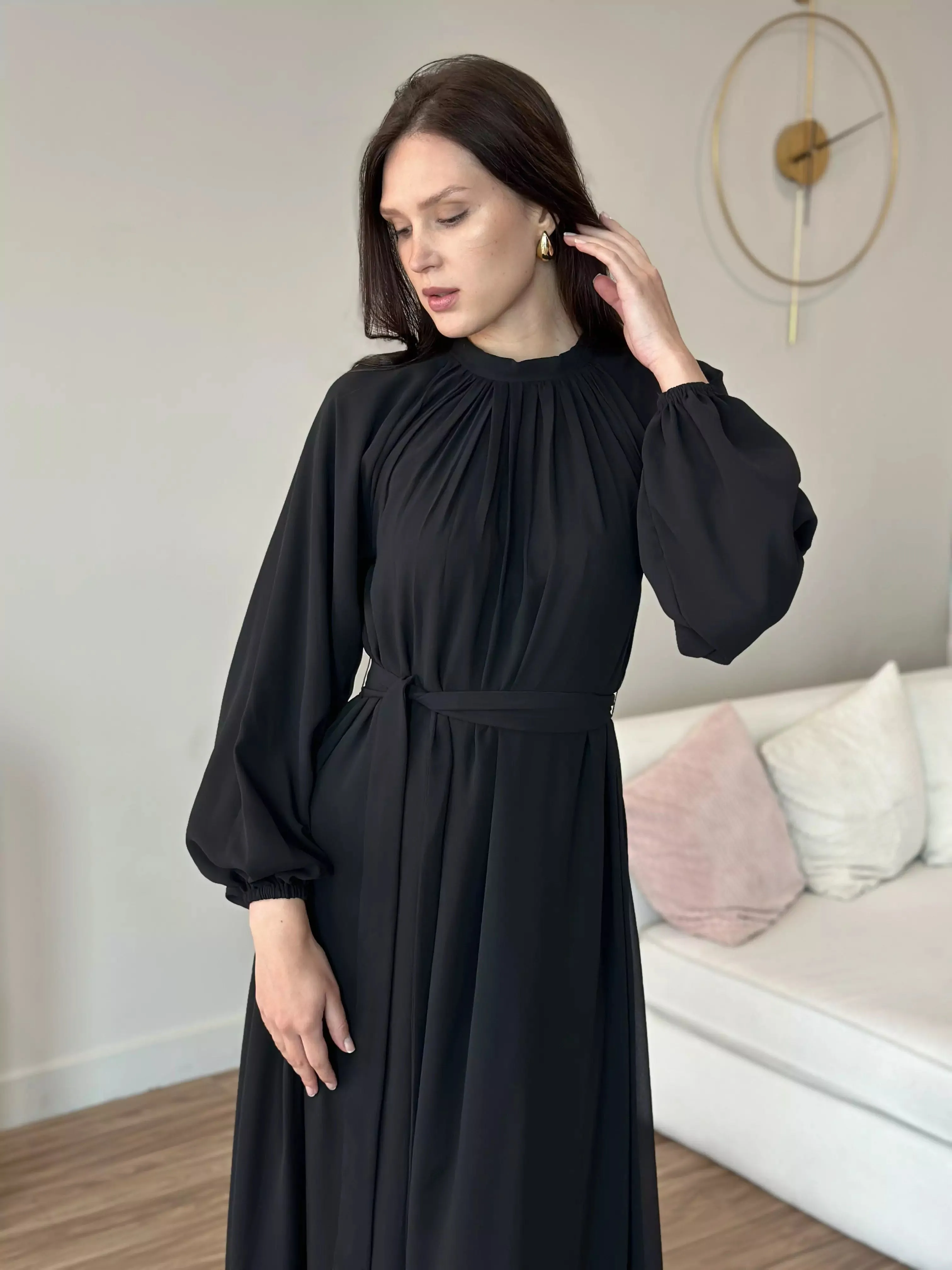 Aria Black Long Dress