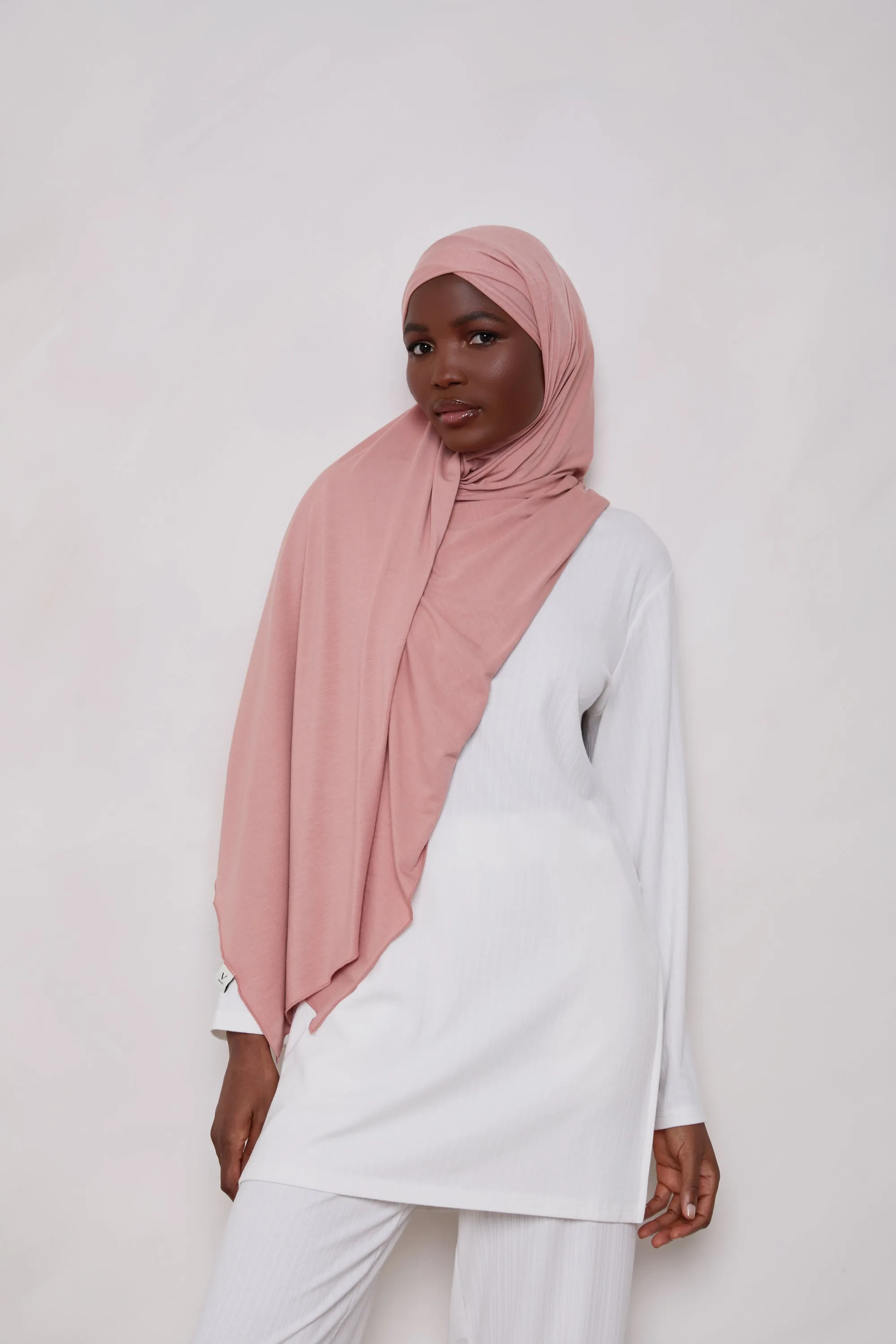 Bamboo Jersey Hijab - Cameo Brown