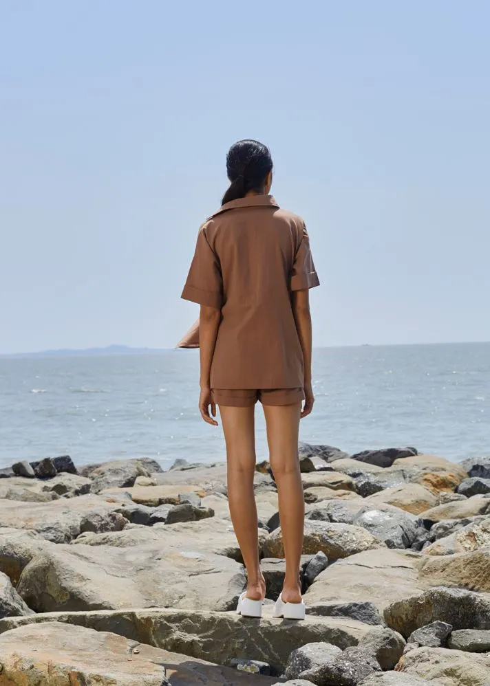 Beige Ekin Shirt Set