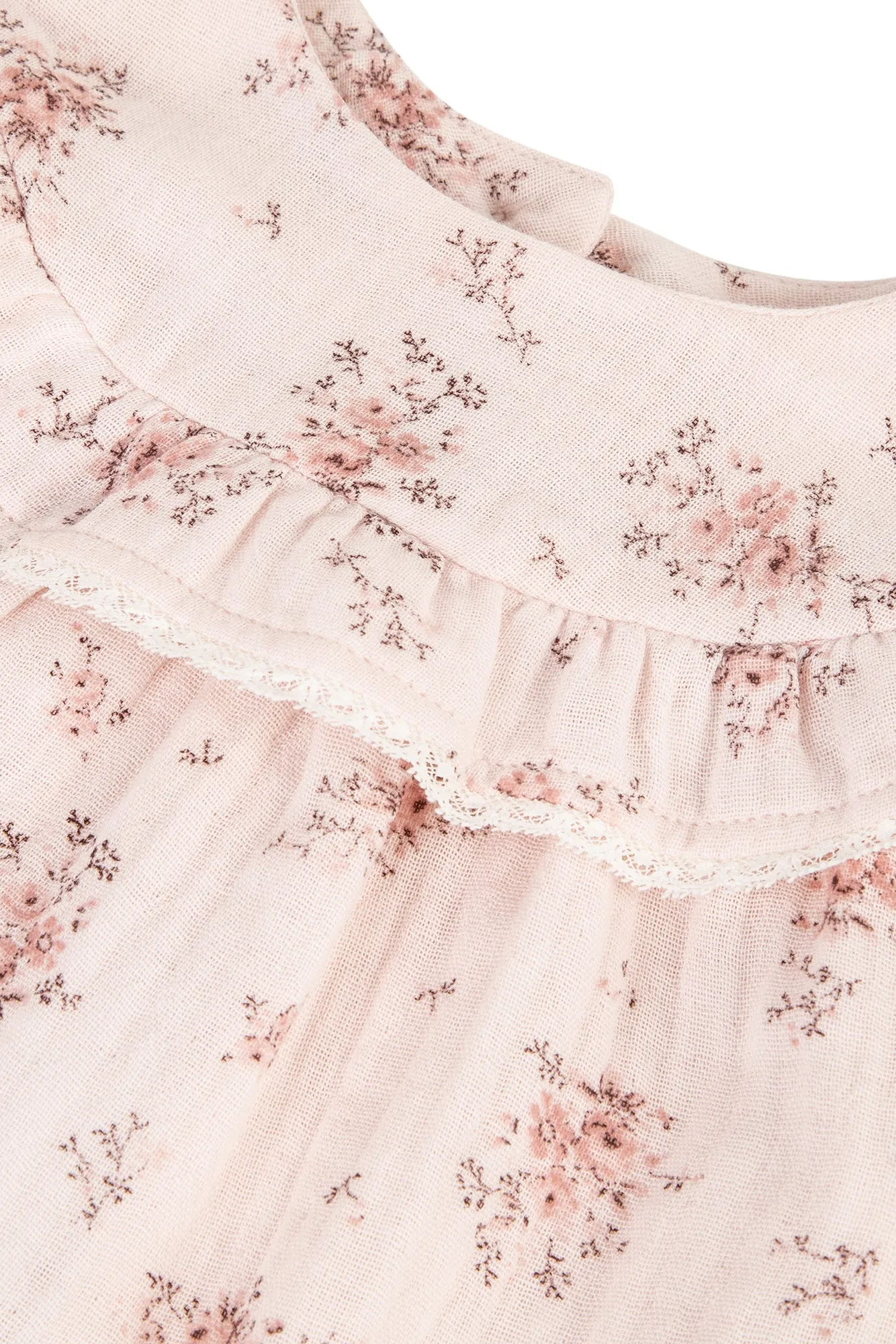 Blouse - Pale pink with floral print
