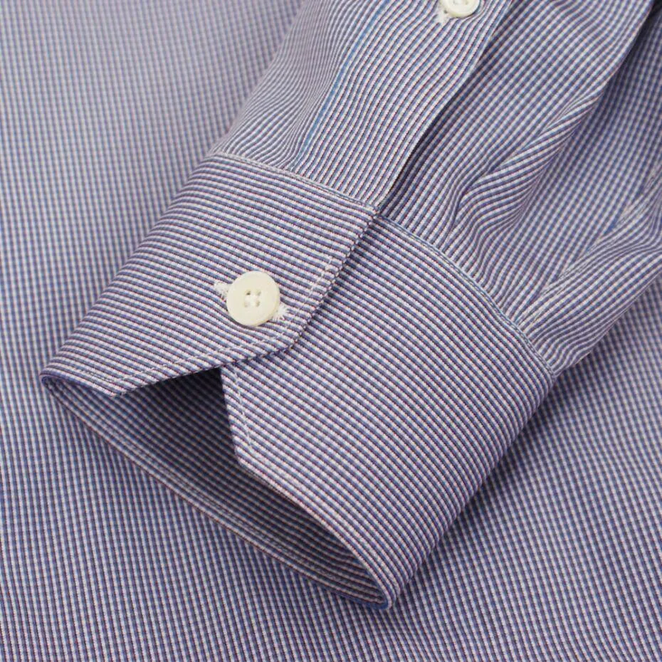 Blue & Red Mini Check Shirt