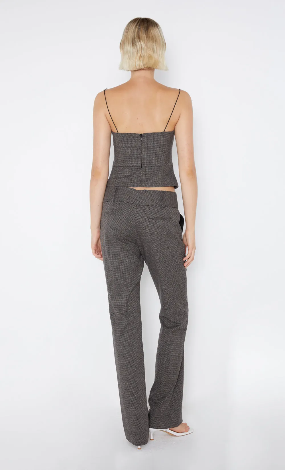 BORDEAUX STRAIGHT LEG PANT - CHECK