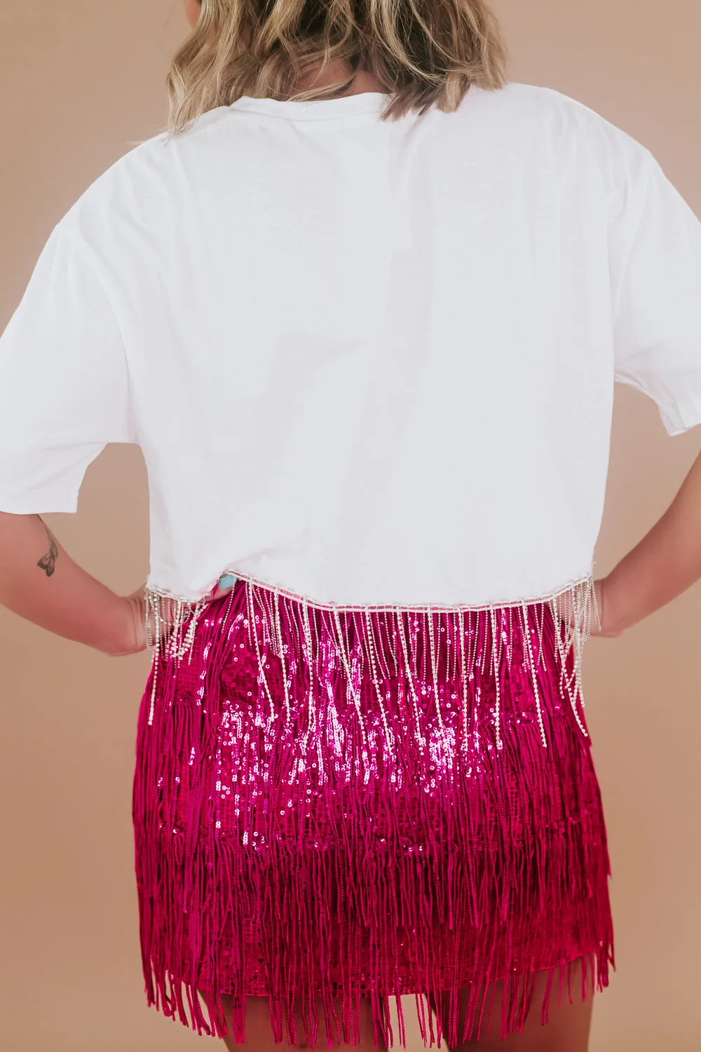 Bridal Rhinestone Tee, White