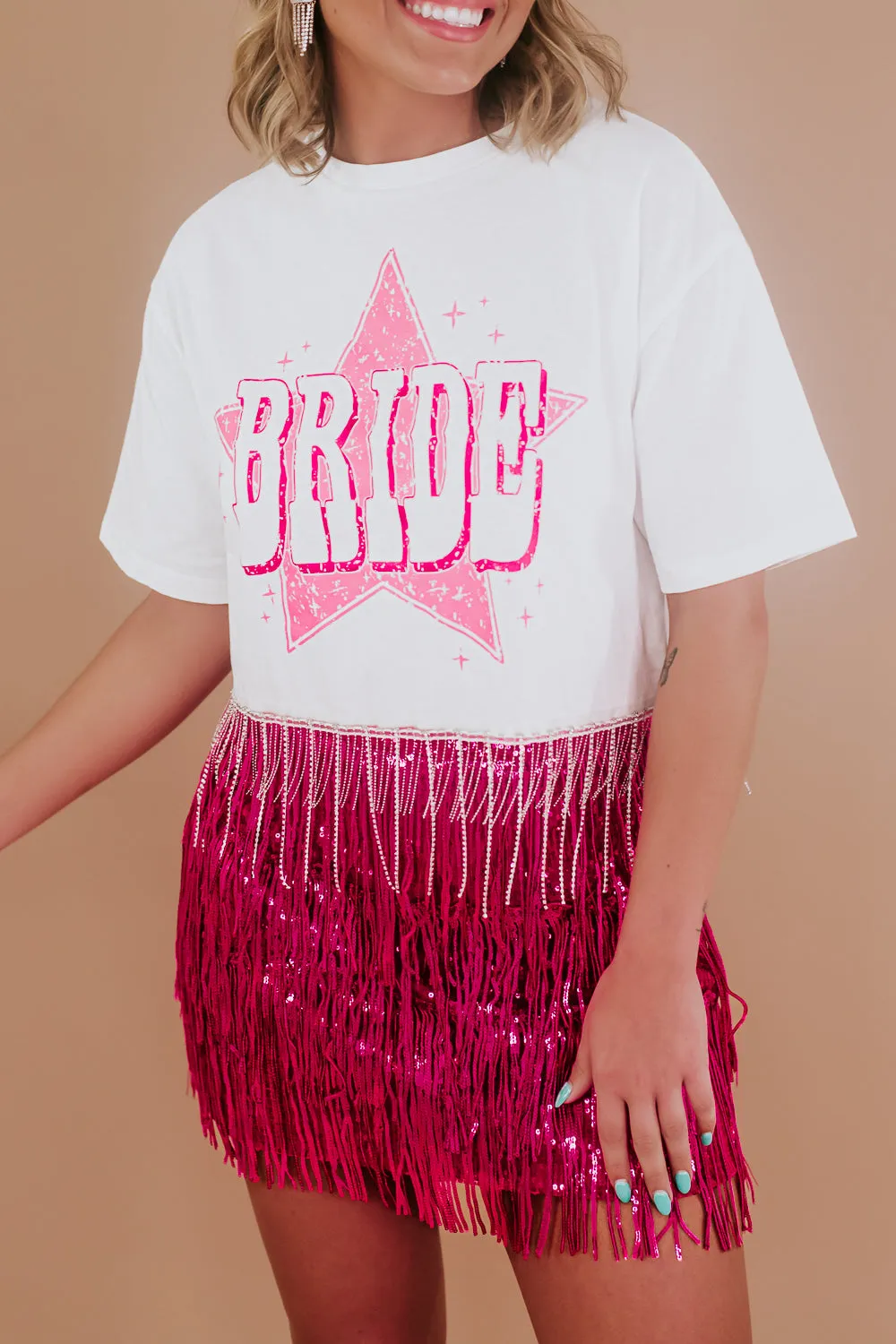 Bridal Rhinestone Tee, White