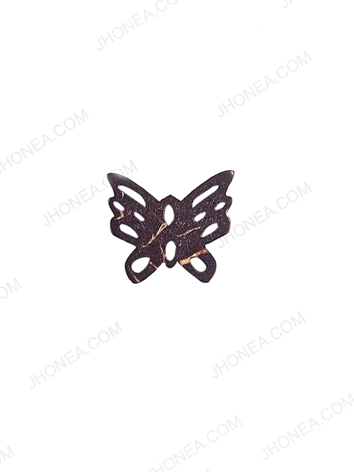 Butterfly Shape Cutwork 2-Hole Natural Coco Buttons