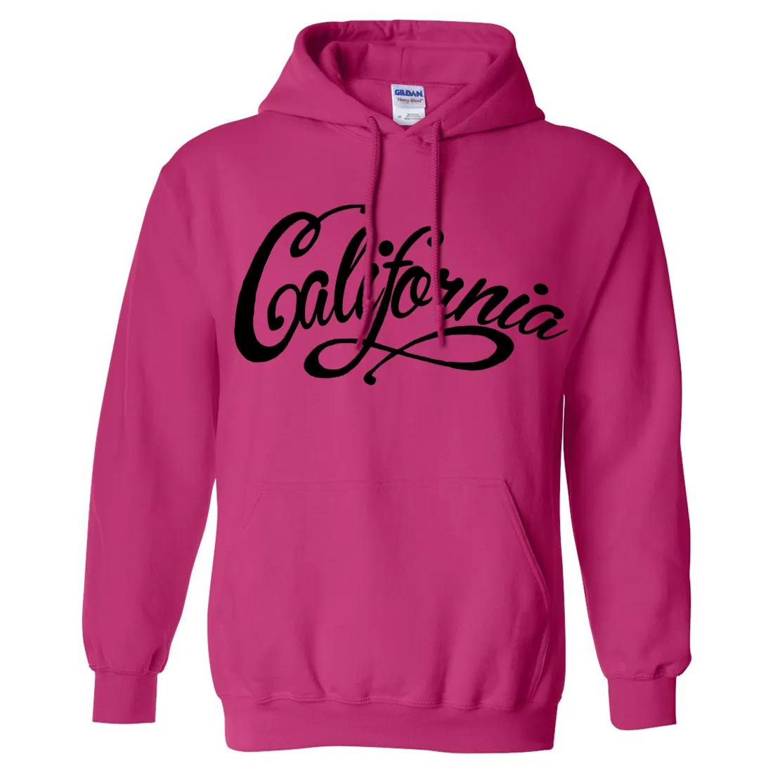 California Beach Script Black Print Sweatshirt Hoodie