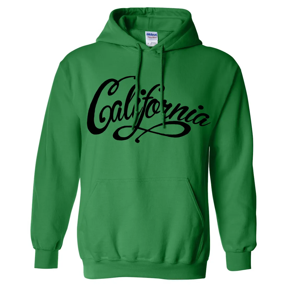 California Beach Script Black Print Sweatshirt Hoodie