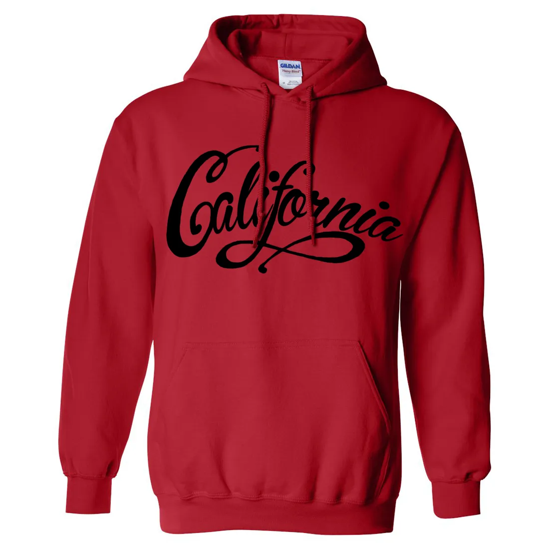 California Beach Script Black Print Sweatshirt Hoodie