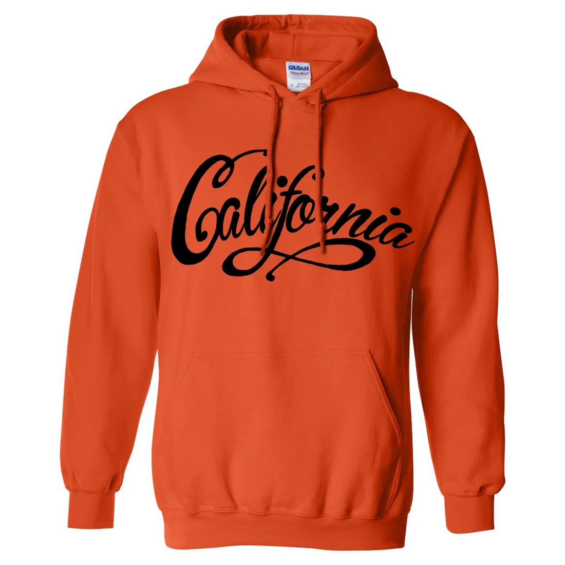 California Beach Script Black Print Sweatshirt Hoodie