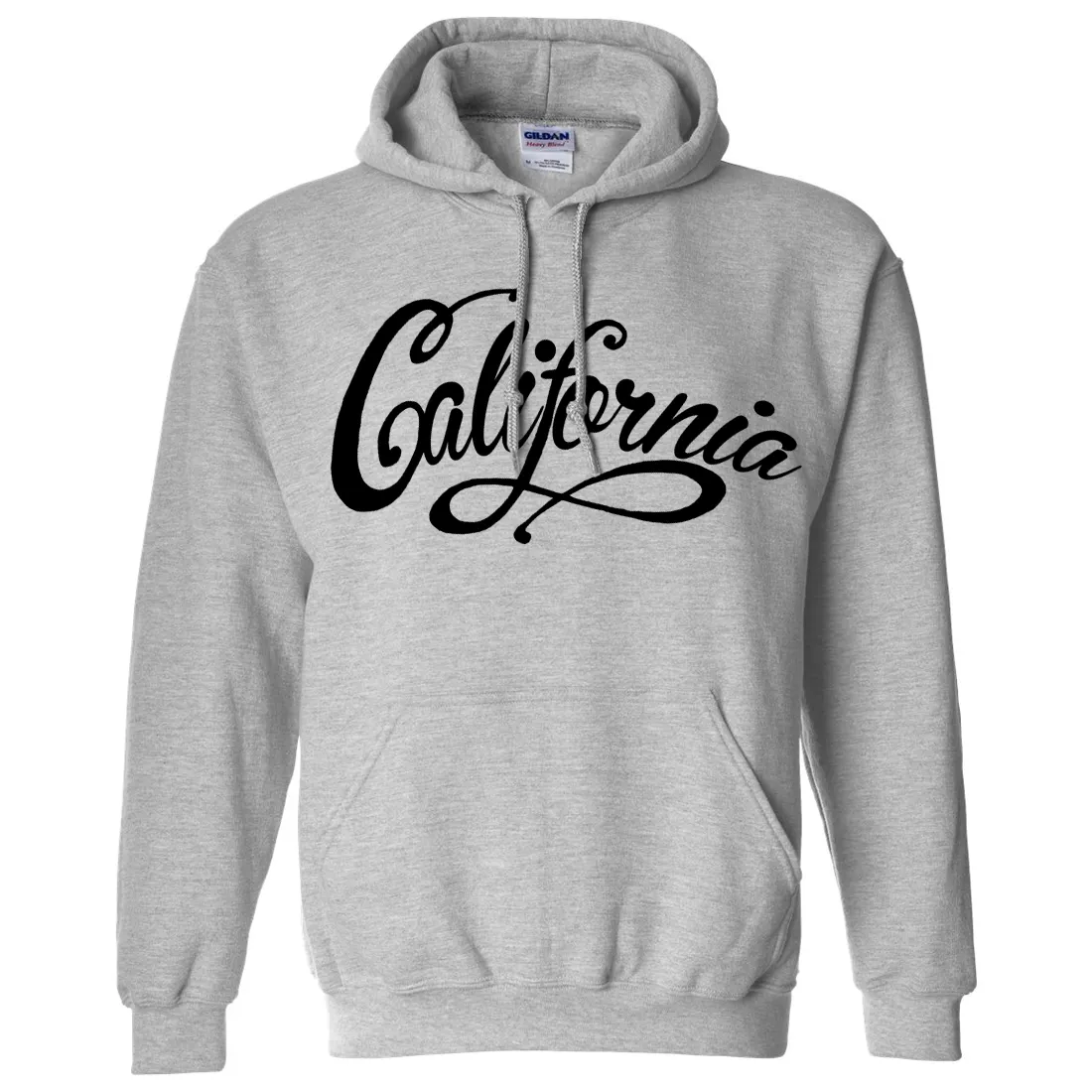 California Beach Script Black Print Sweatshirt Hoodie