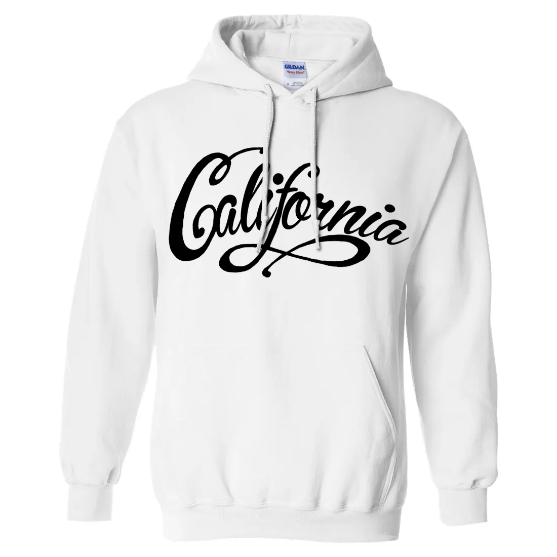 California Beach Script Black Print Sweatshirt Hoodie