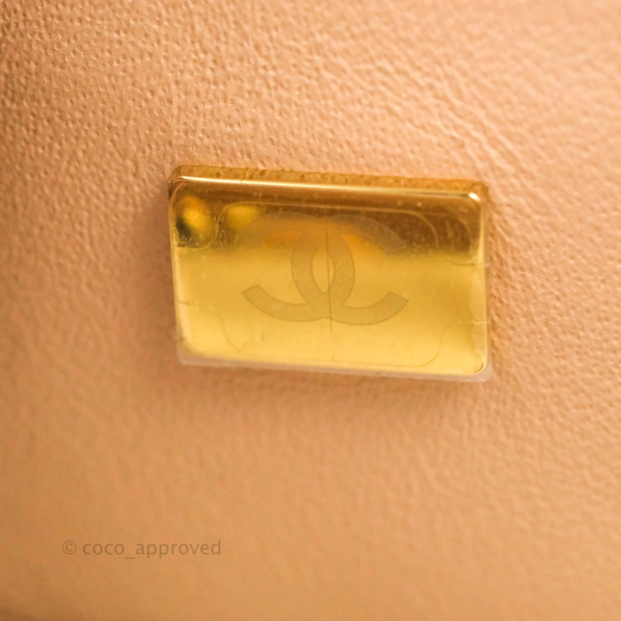 CChanel Quilted Mini Rectangular Lambskin Beige Gold Hardware 21A