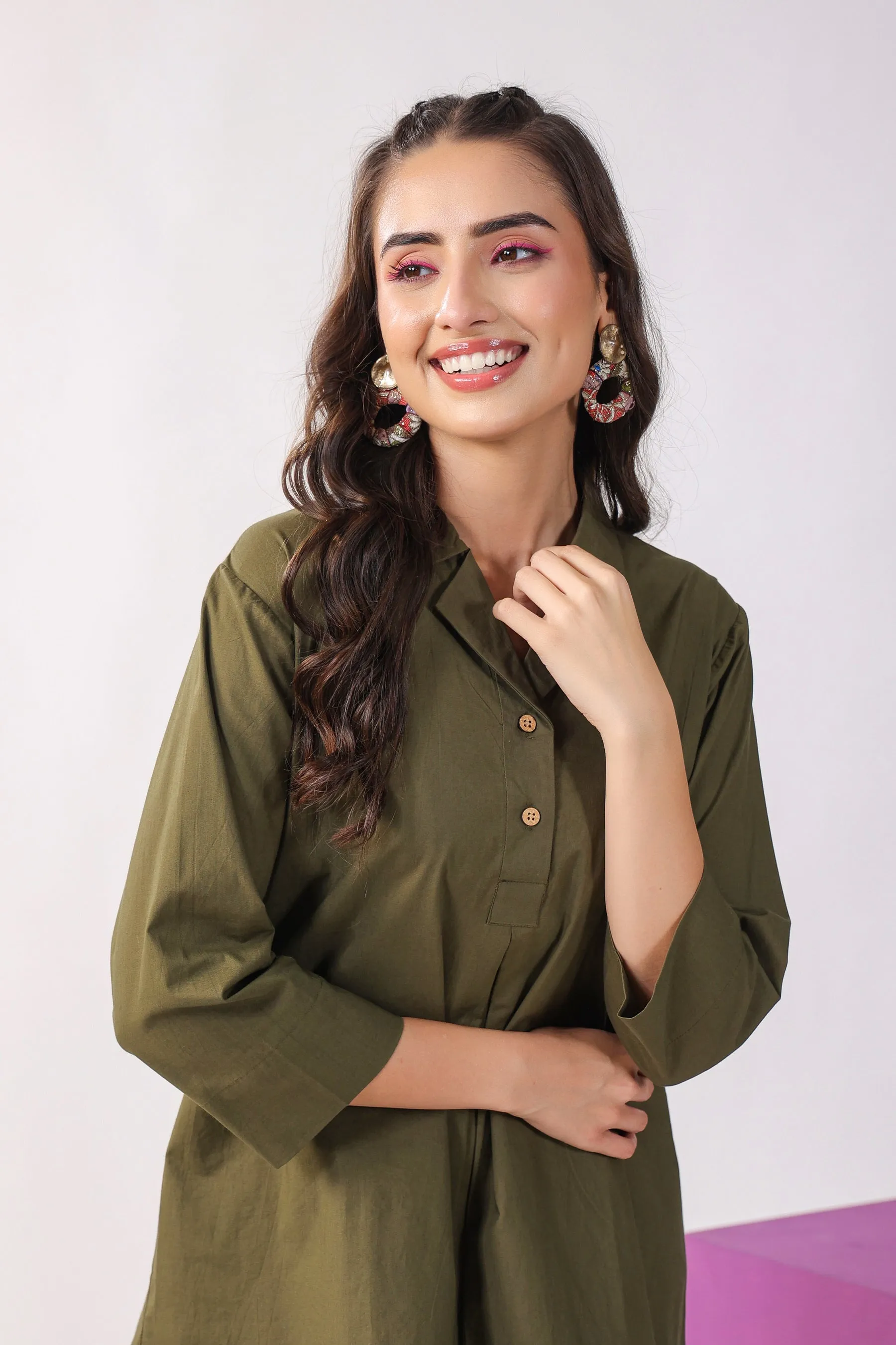 Classic Olive Cotton Co-ord Set