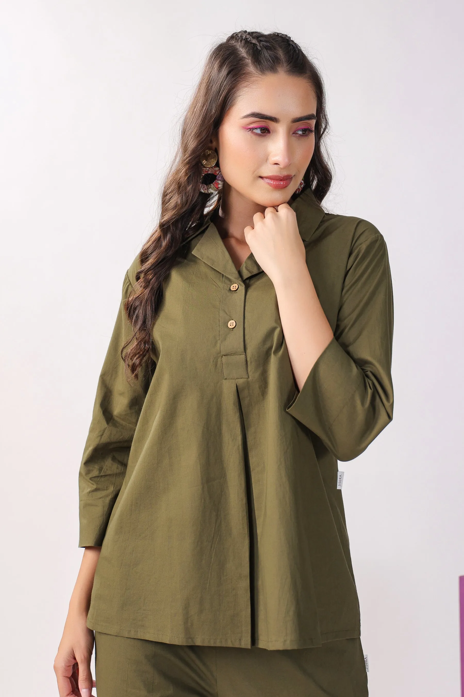 Classic Olive Cotton Co-ord Set
