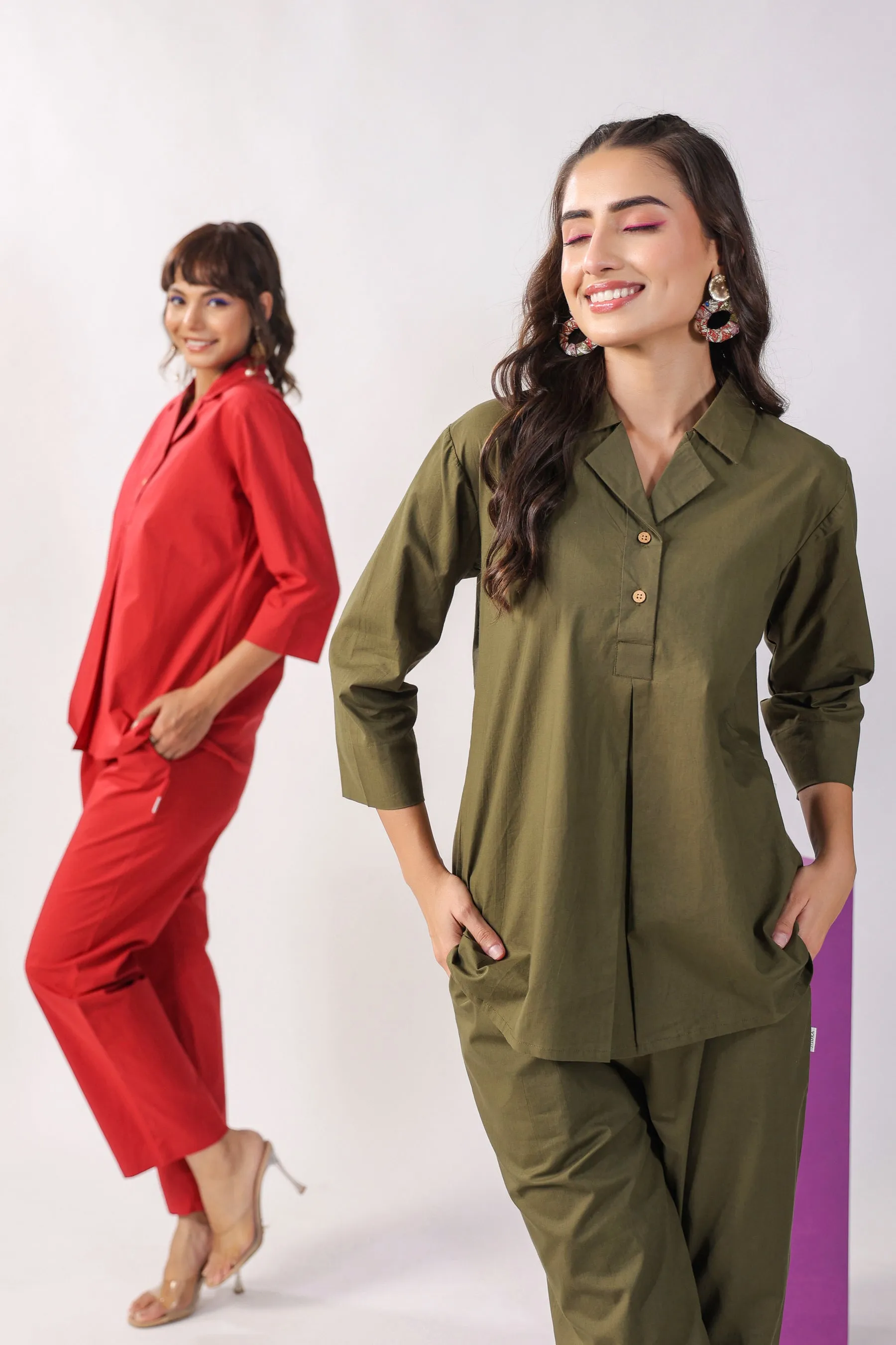 Classic Olive Cotton Co-ord Set