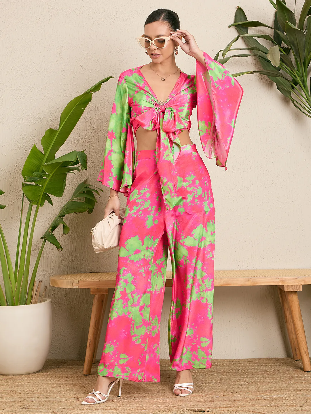 Cropped Tie-Up Co-ord Set