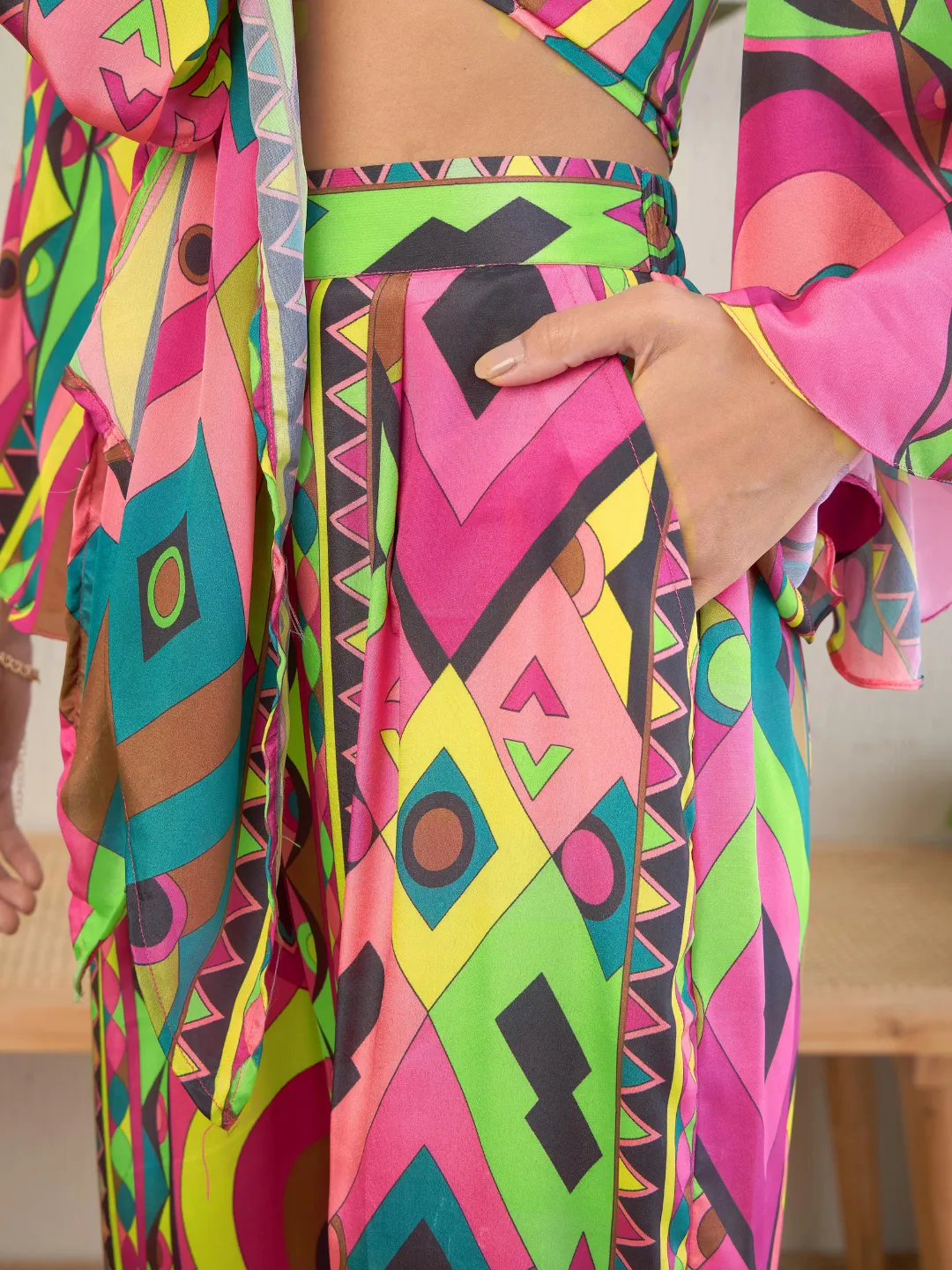 Cropped Tie-Up Co-ord Set