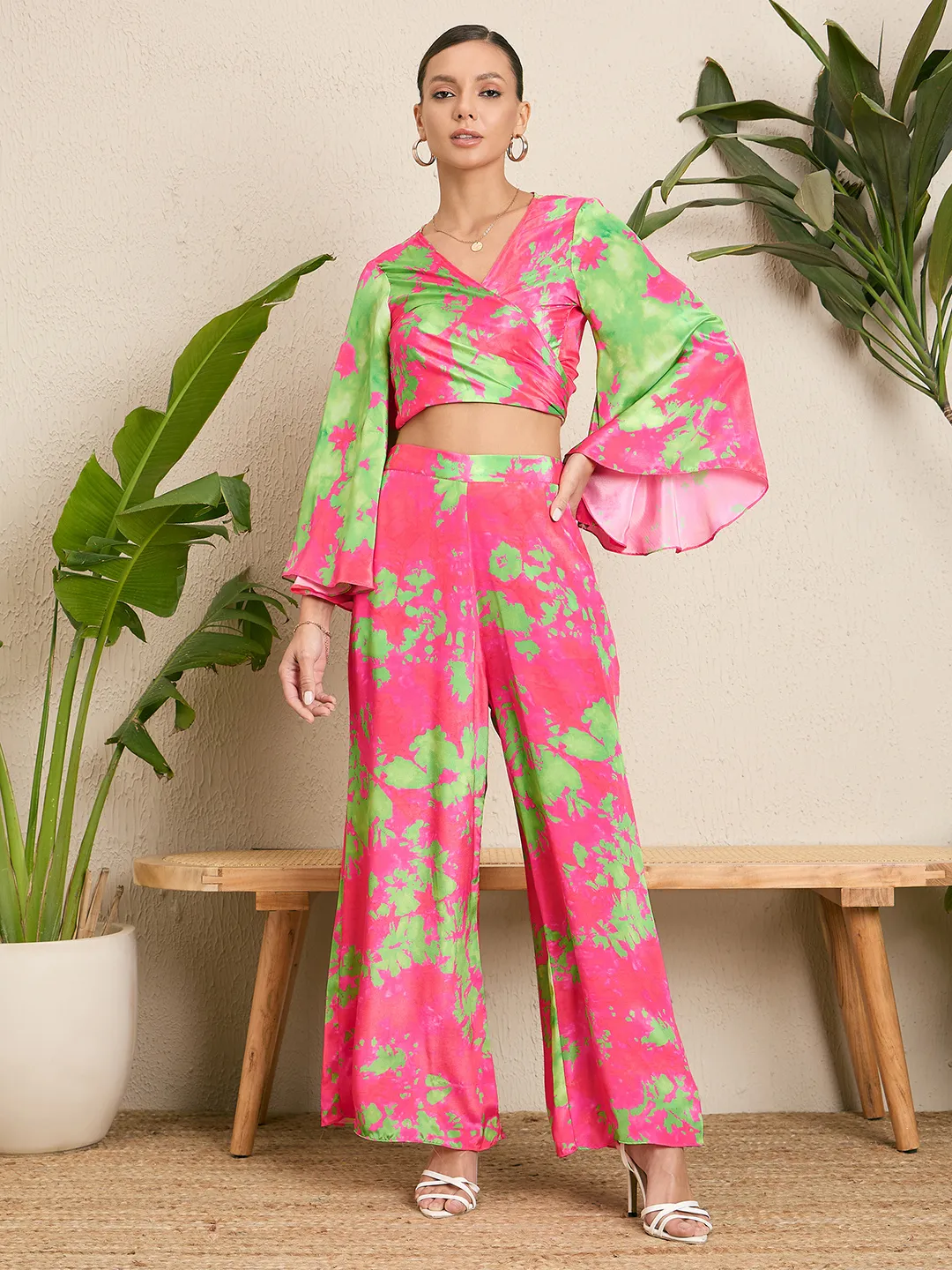 Cropped Tie-Up Co-ord Set