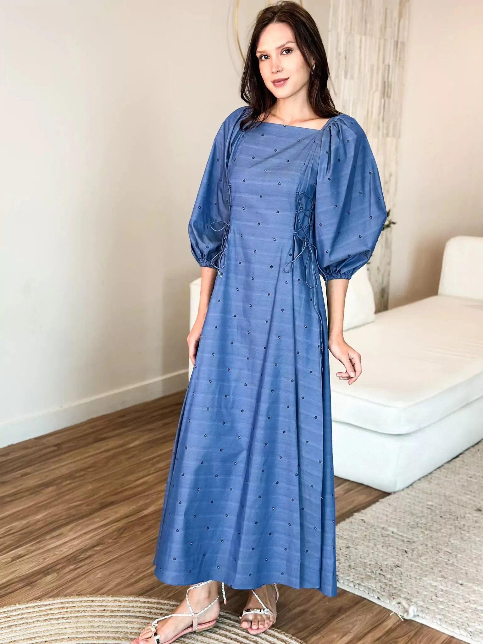 Delma Embroidered Long Dress