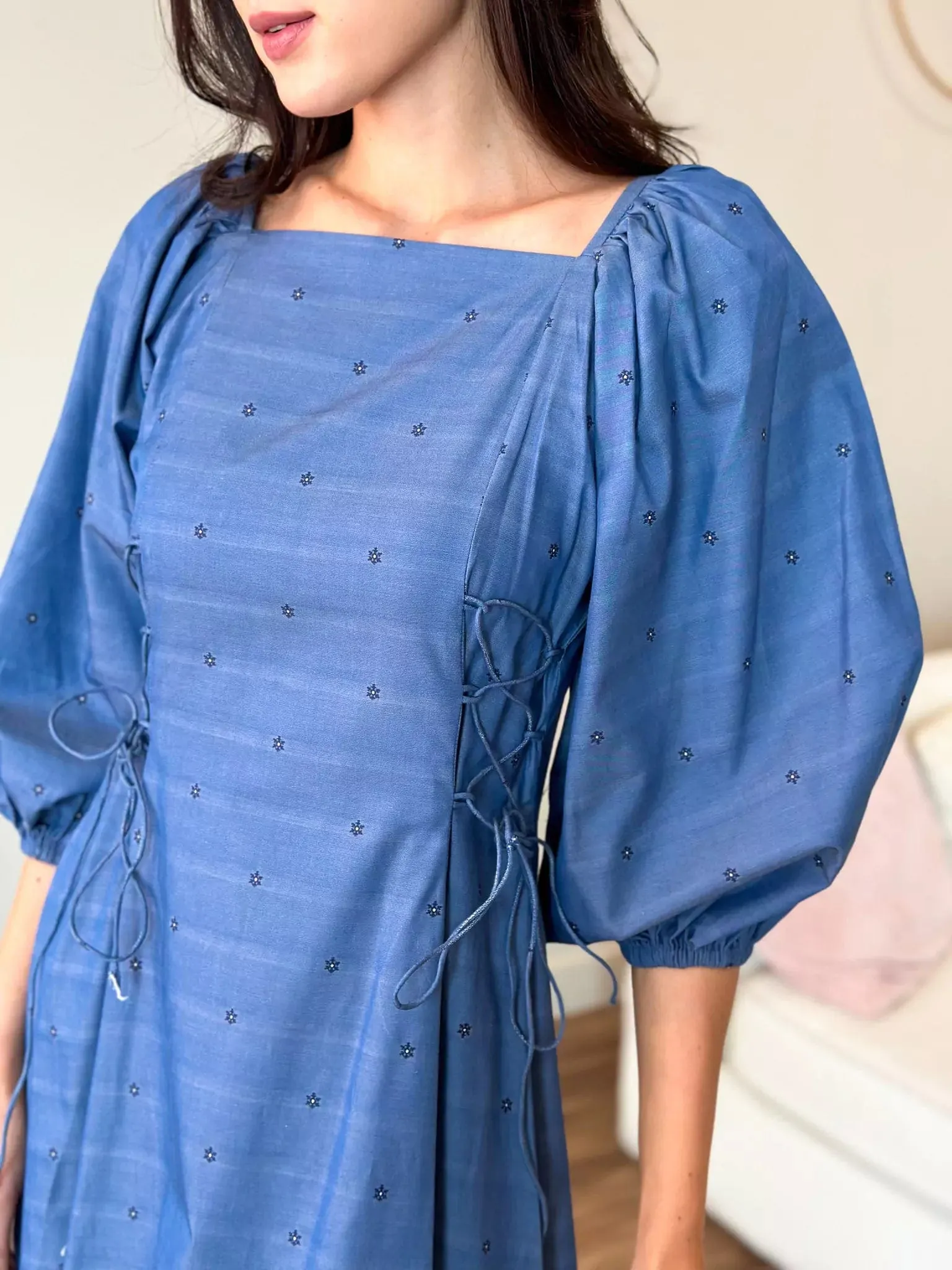 Delma Embroidered Long Dress