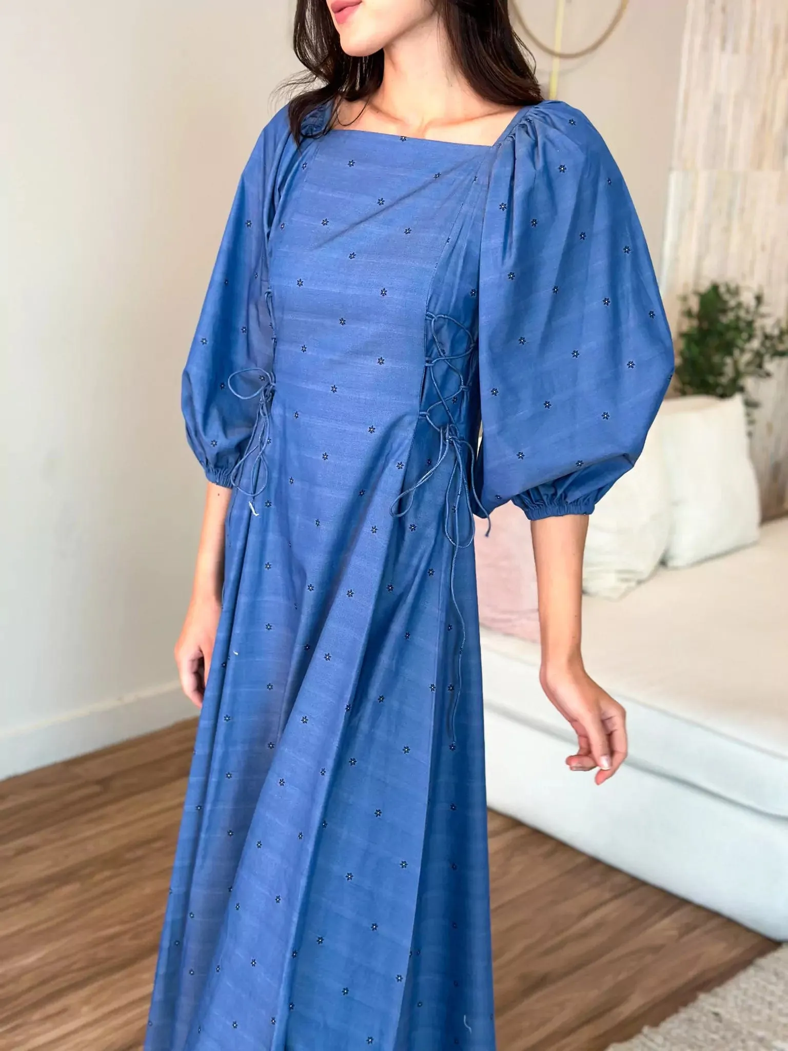 Delma Embroidered Long Dress