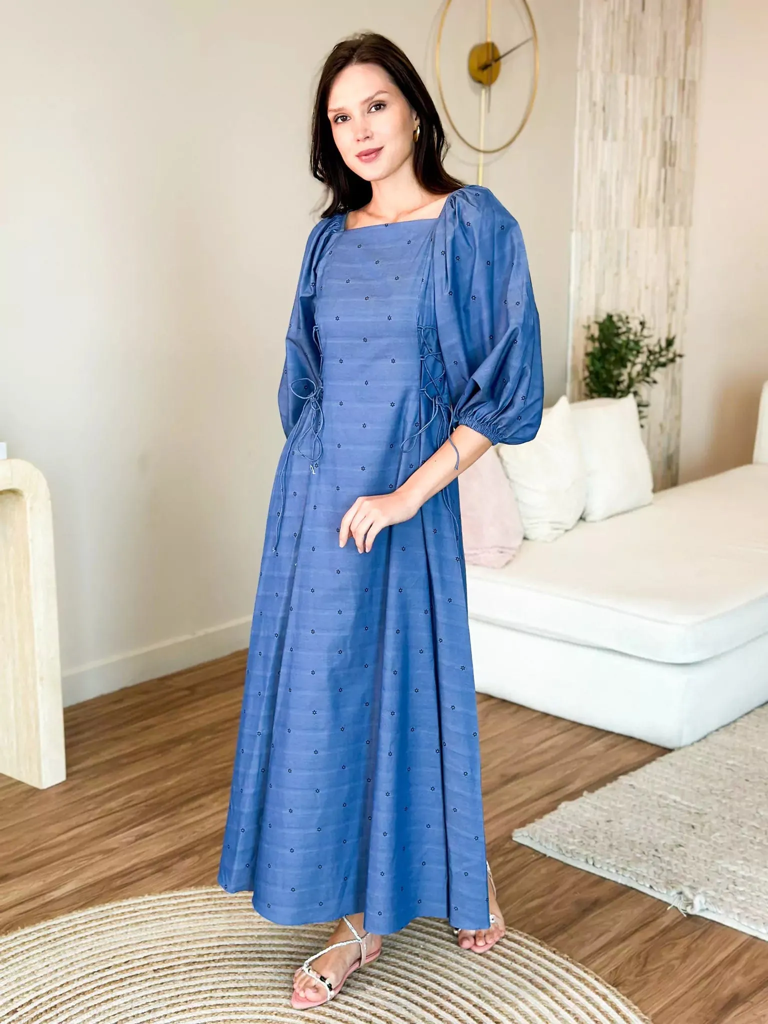 Delma Embroidered Long Dress