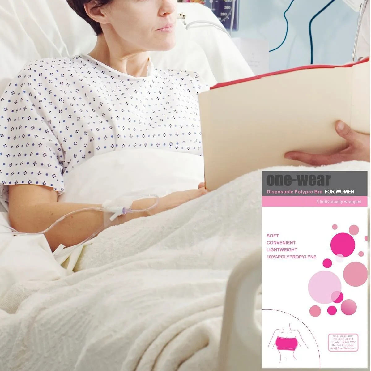 Disposable black bra one-size for spa massage travel hospital 5pcs