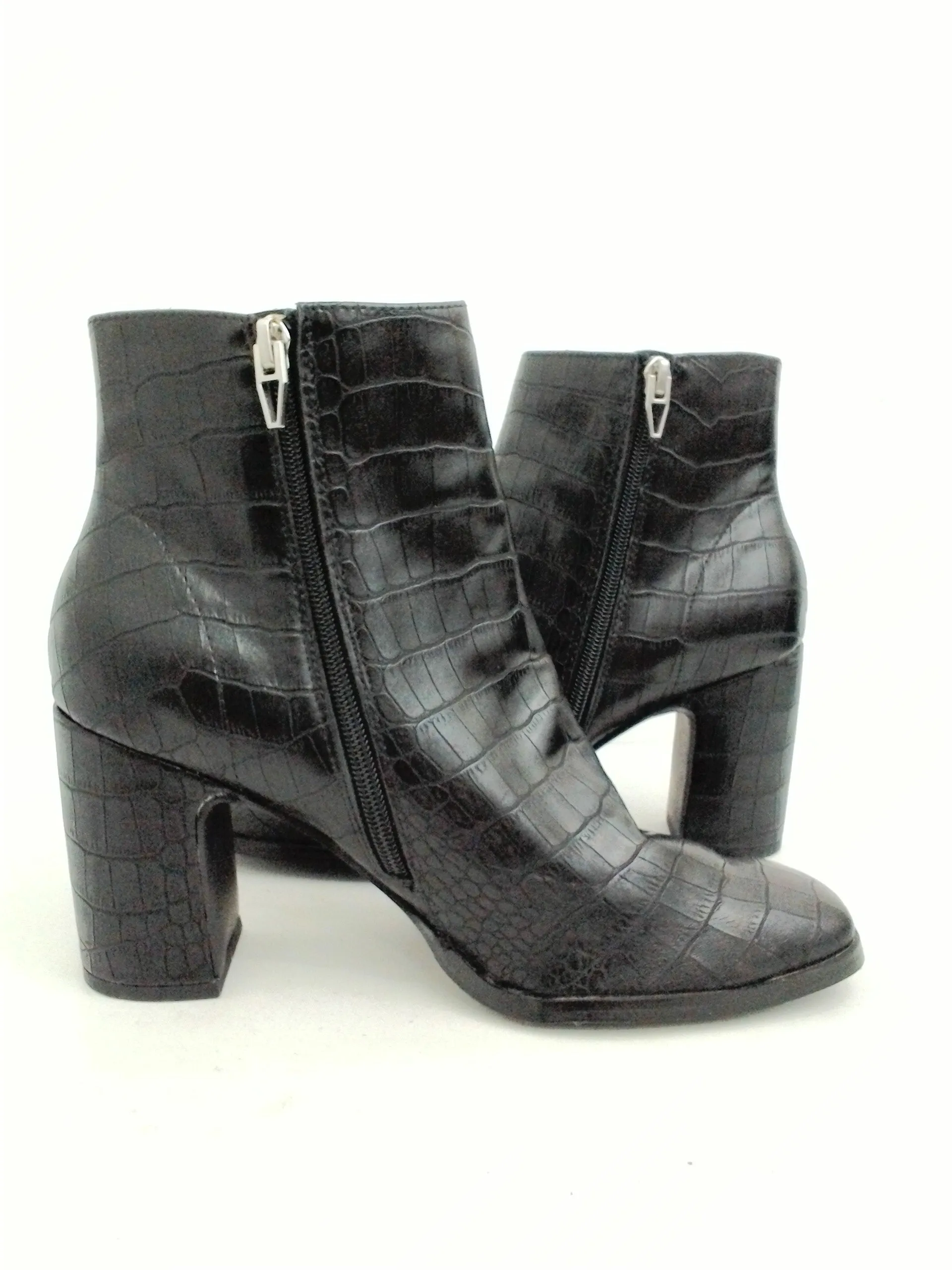 Dolce Vita Women's Black Animal Print Booties Size 8.5