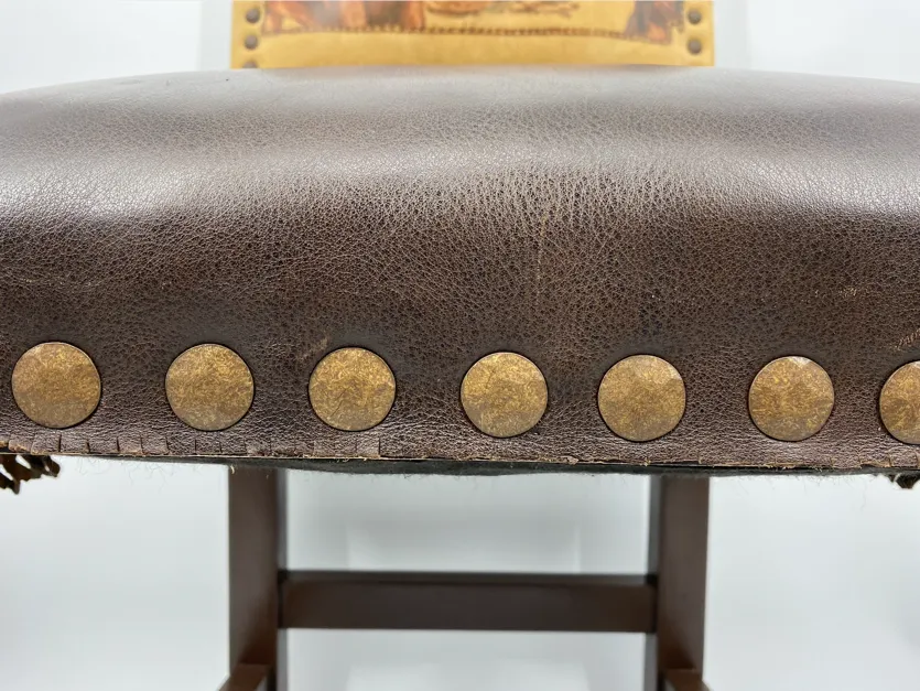 Double D Ranch Leather Chair Cowboy