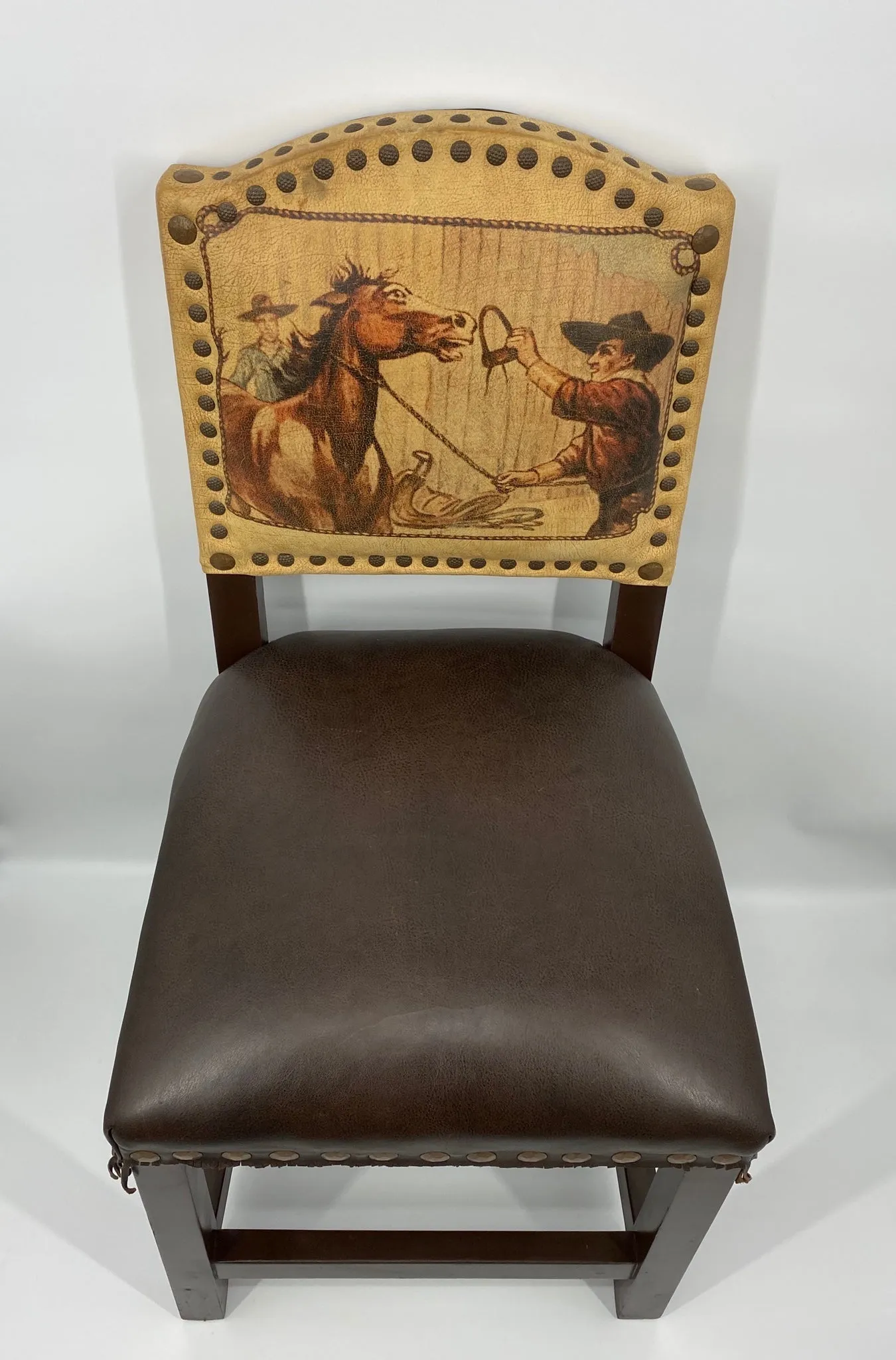Double D Ranch Leather Chair Cowboy