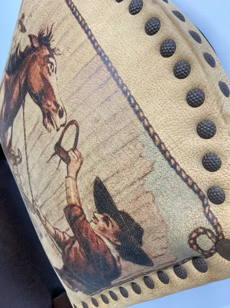 Double D Ranch Leather Chair Cowboy