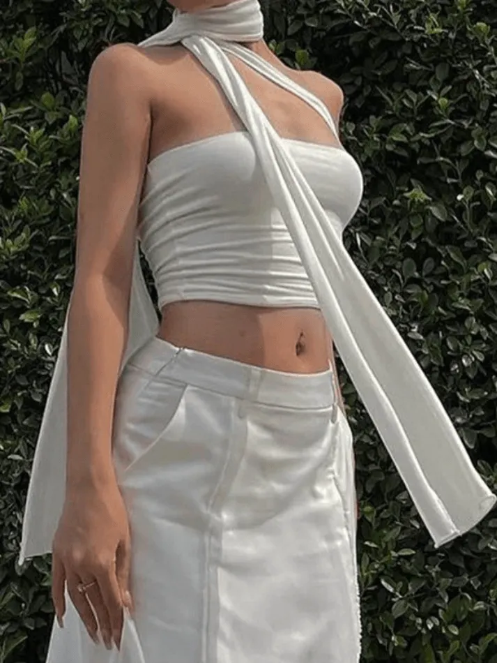 Flower Embellish Sheer Trendy Mesh Cropped Tank Top