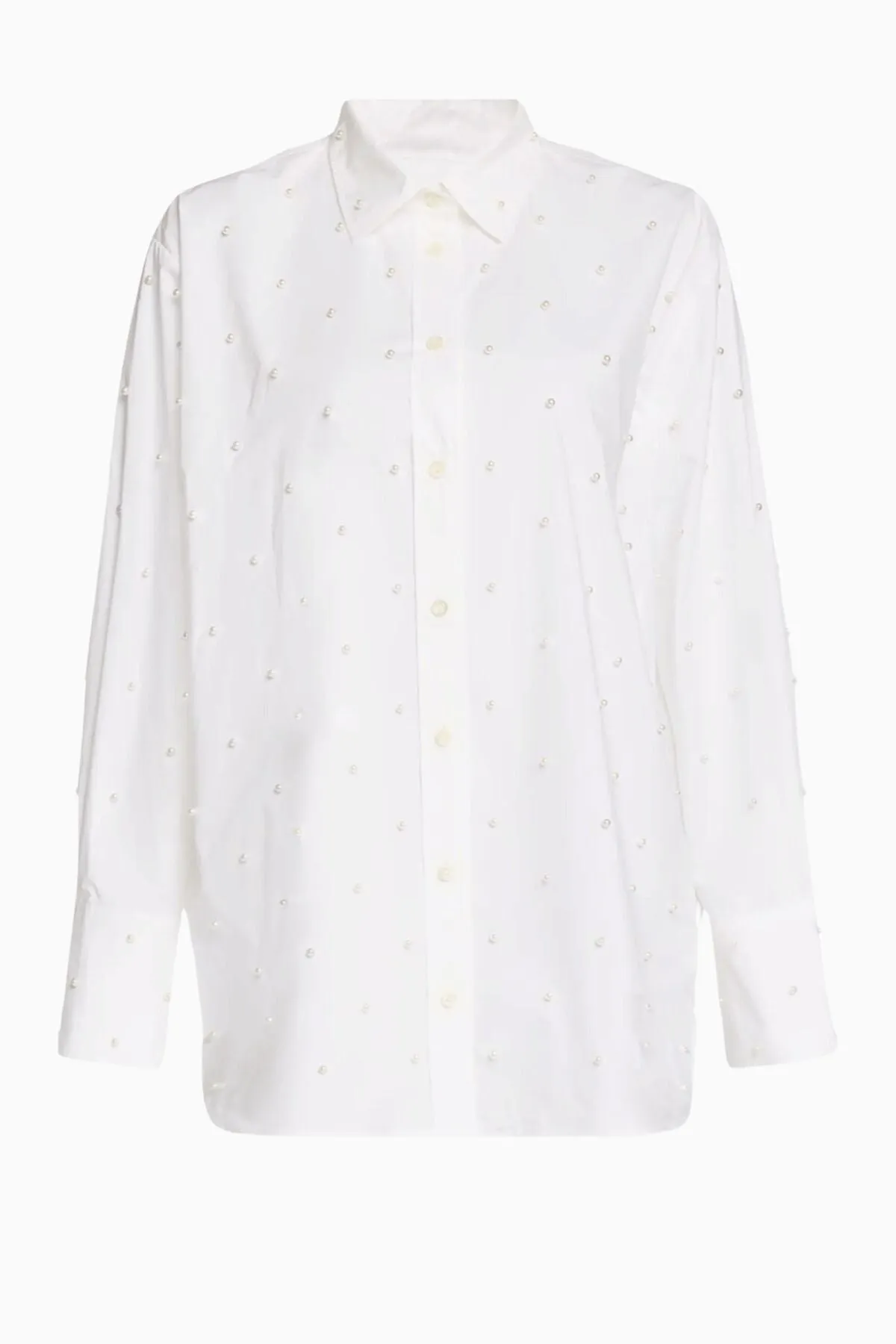 Frame Denim The Oversized Pearl Shirt - White