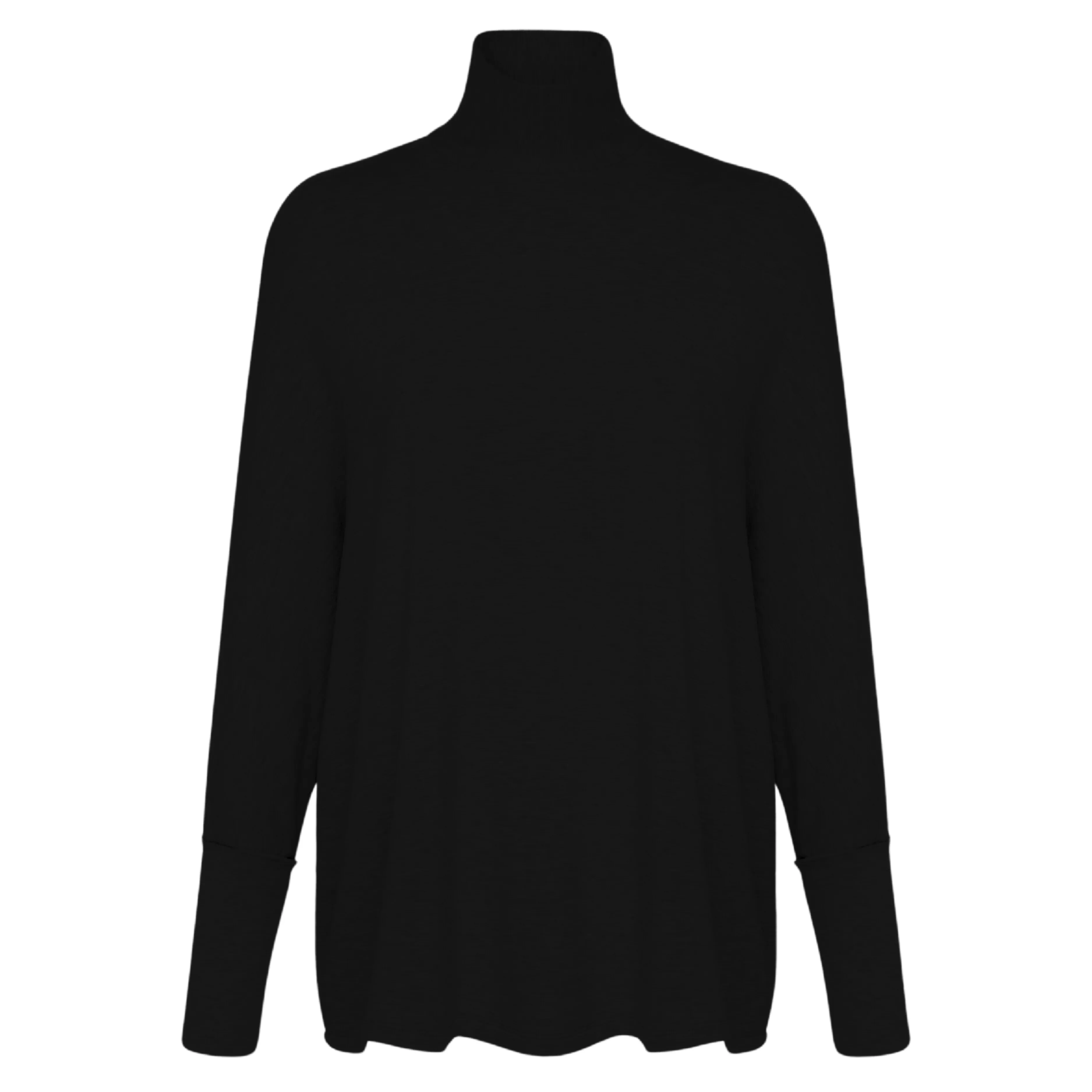 French Terry Dolman Sleeve - Black