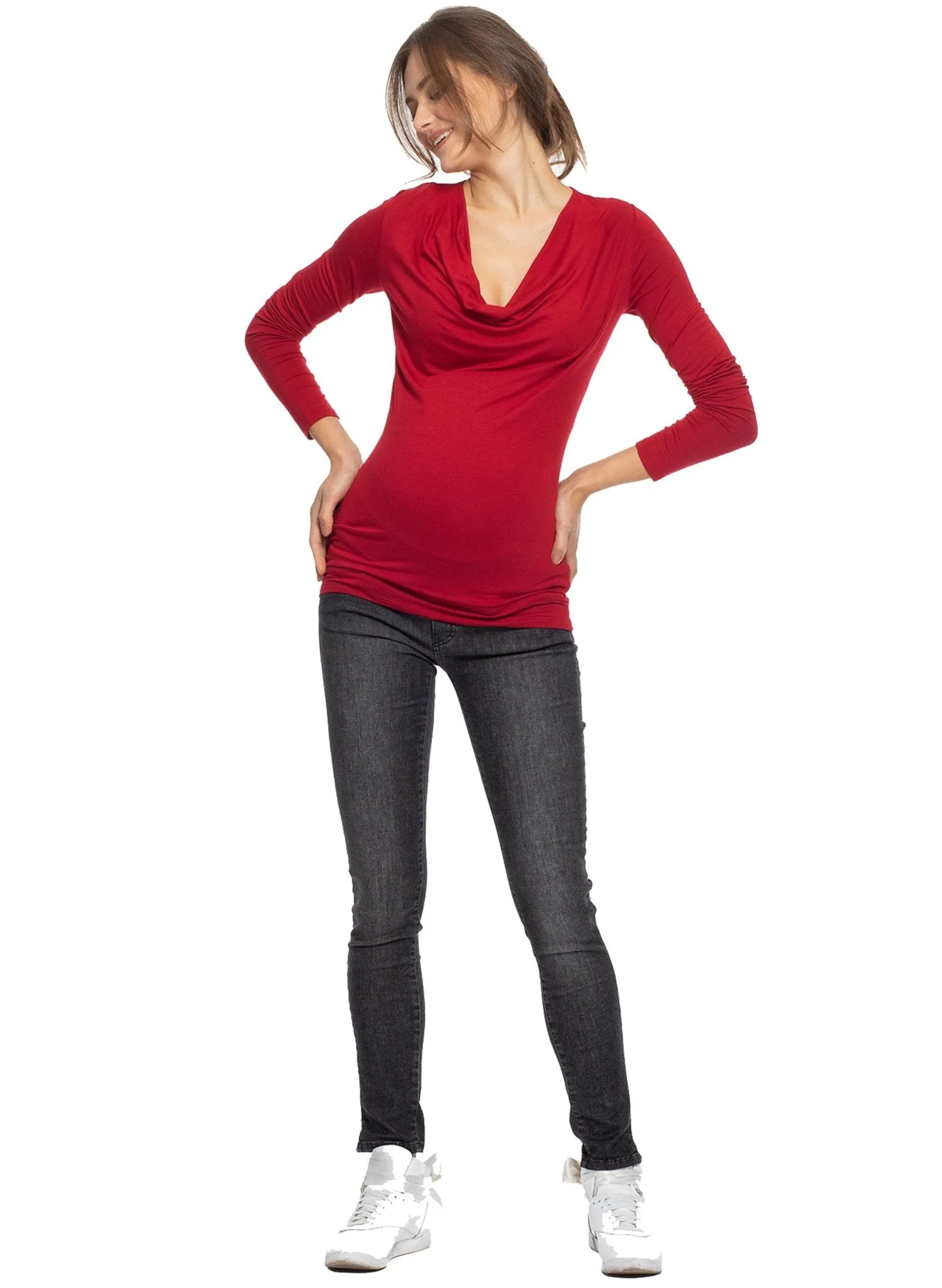 Ginestra Maternity & Nursing Top - Chillipepper