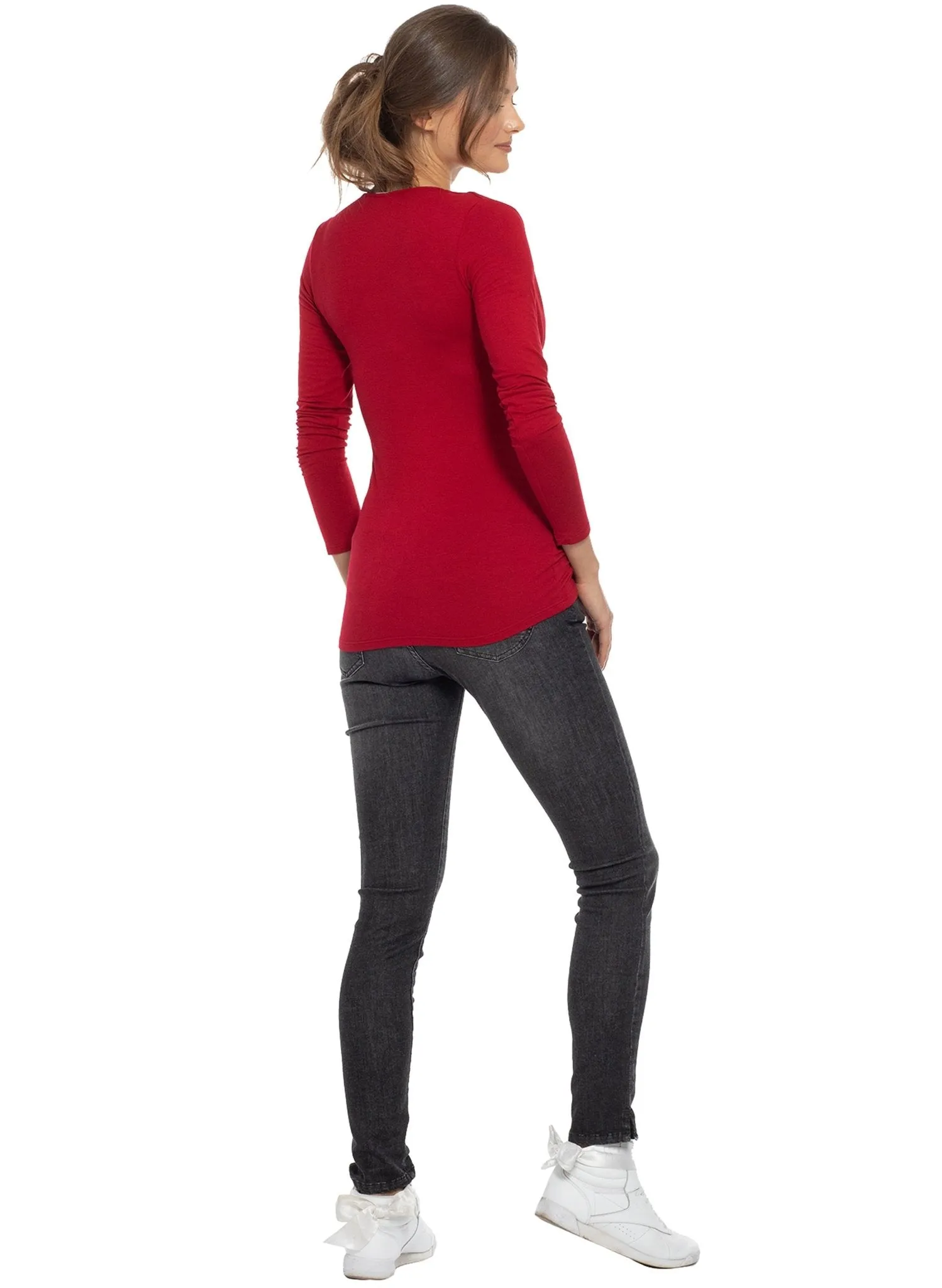 Ginestra Maternity & Nursing Top - Chillipepper