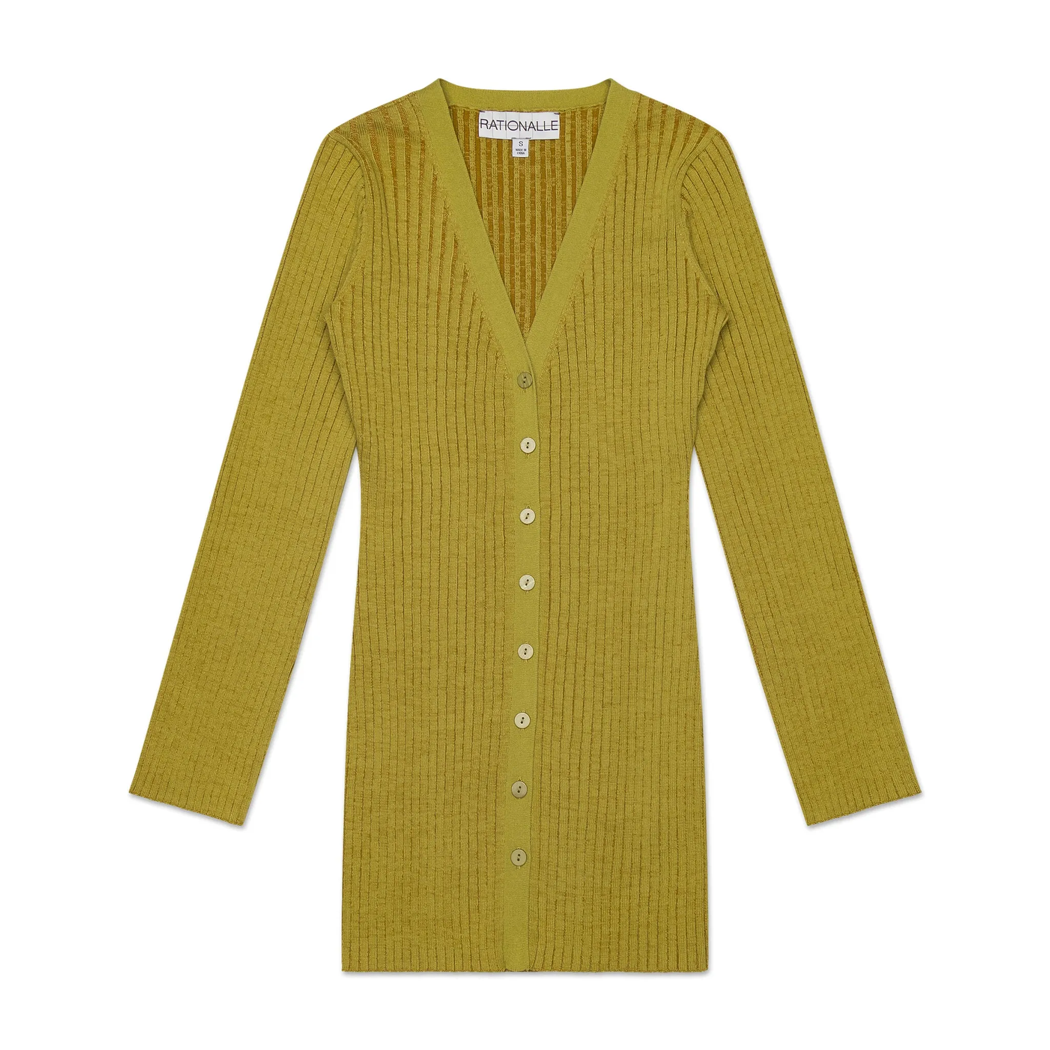 KARA OLIVE HEAVY RIB DRESS