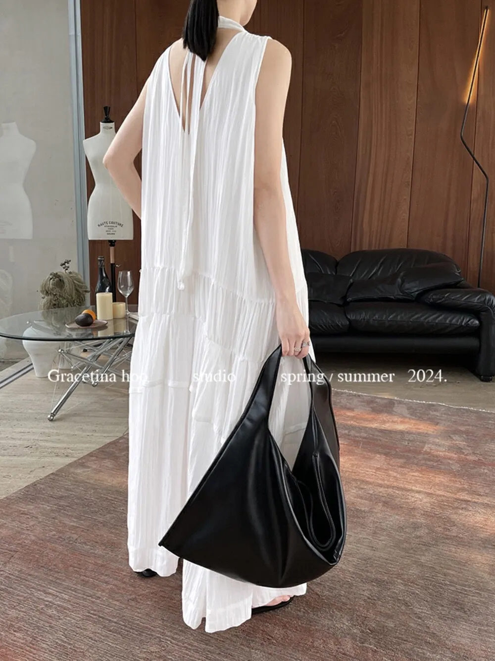 Layla Open Back Tie Maxi Dress
