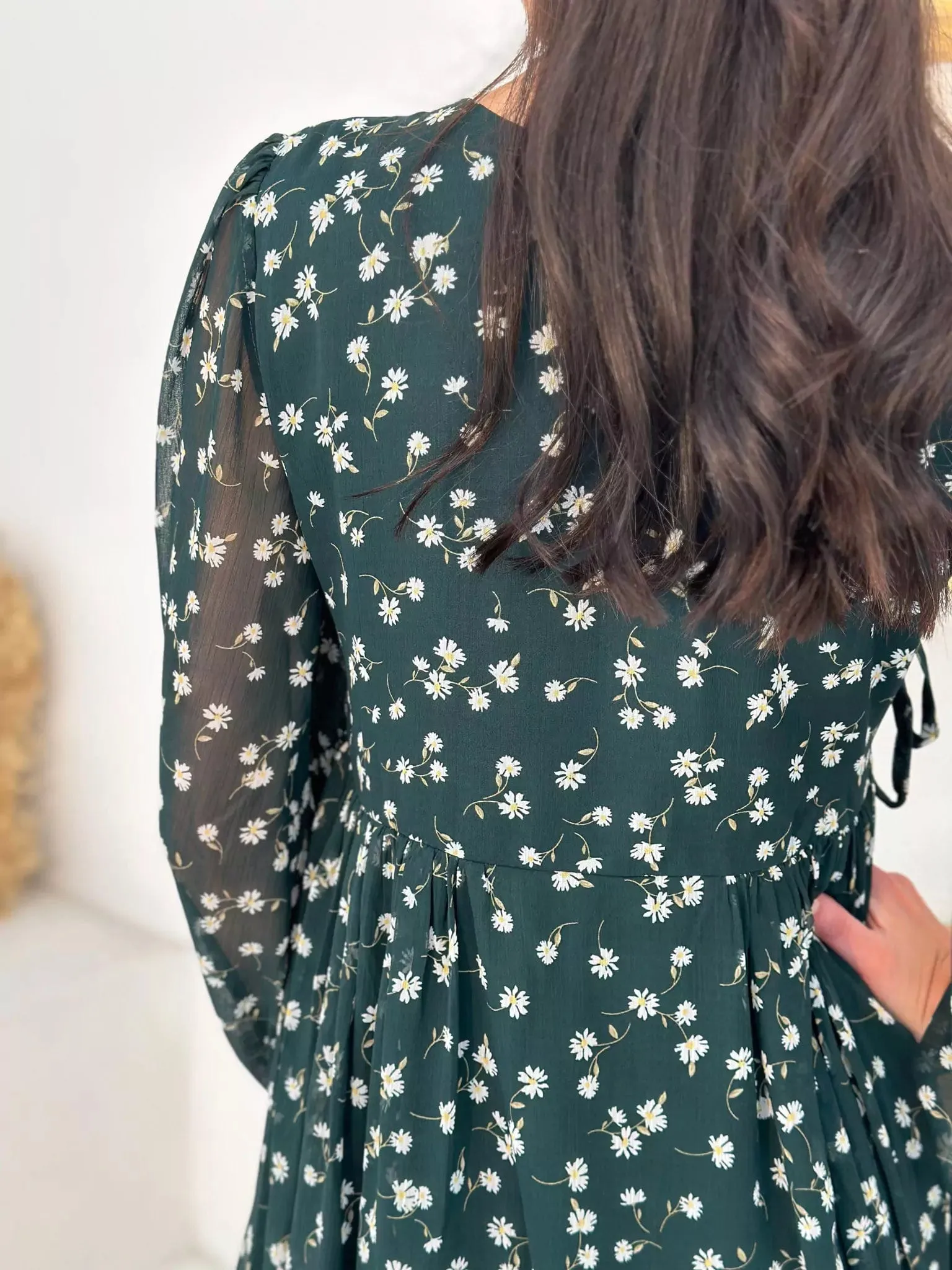 Liliosa Green Floral Dress