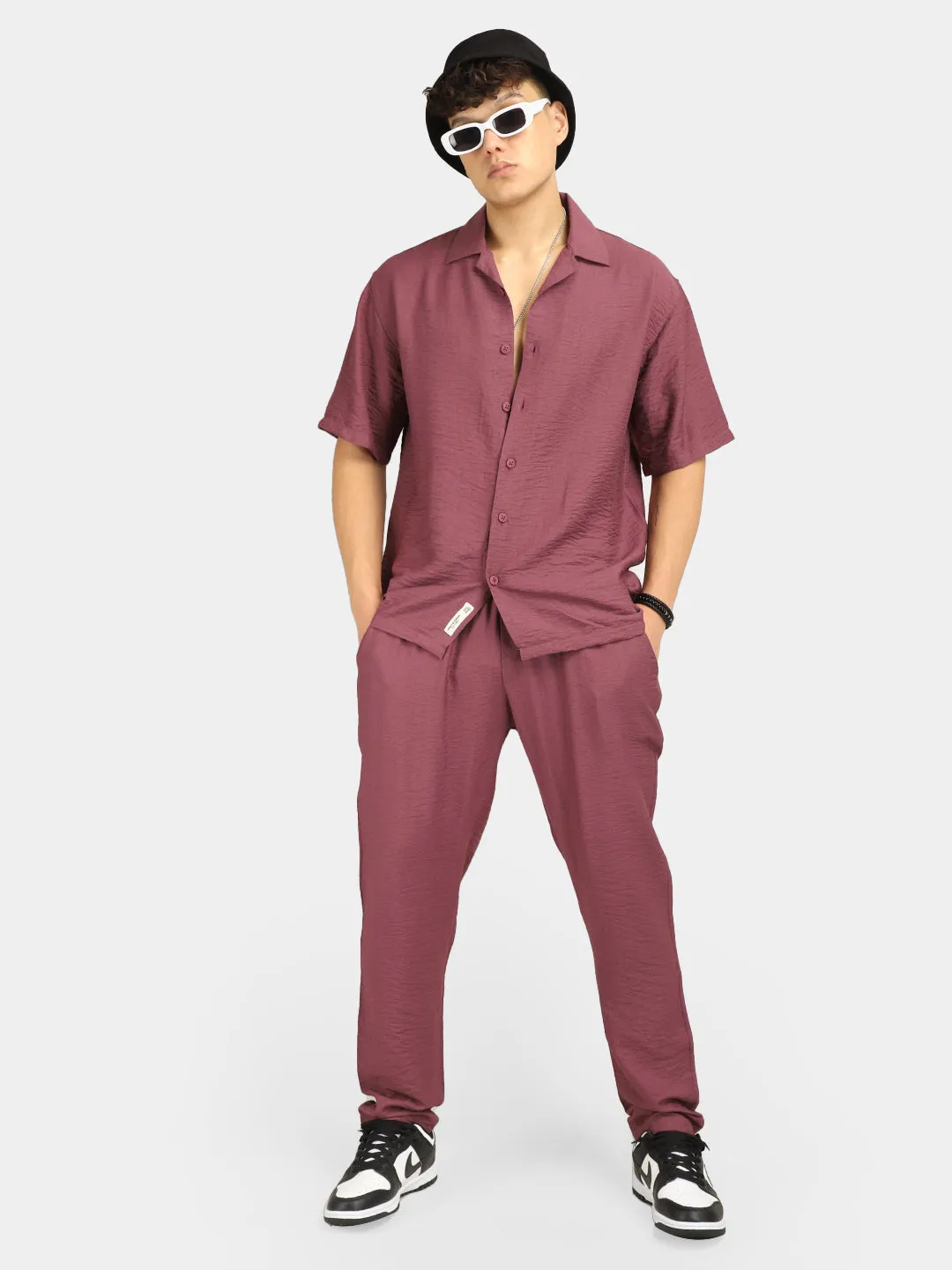Linen Atlantica Purple Co-Ord Set