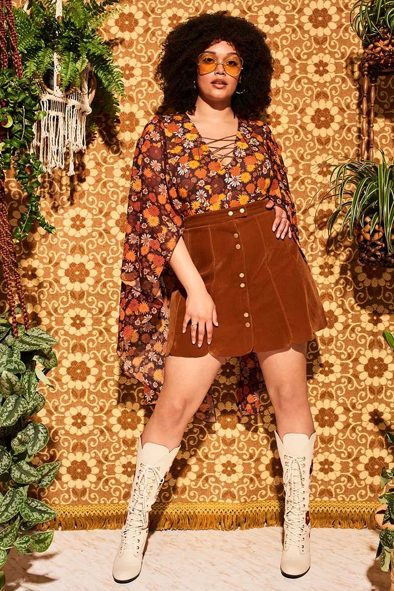 Lucy In The Sky Brown Floral Body
