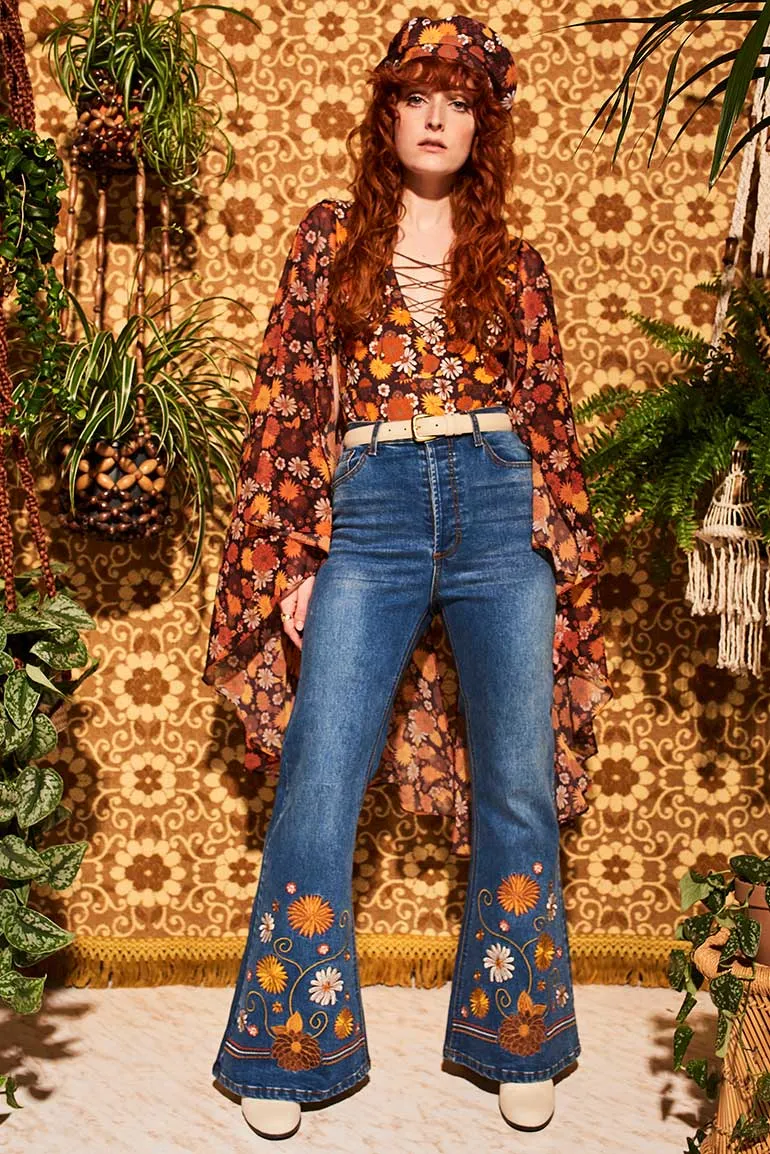 Lucy In The Sky Brown Floral Body