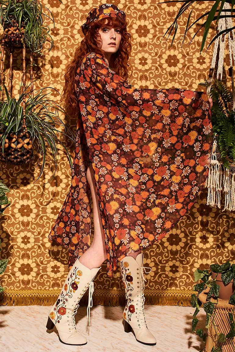 Lucy In The Sky Brown Floral Body